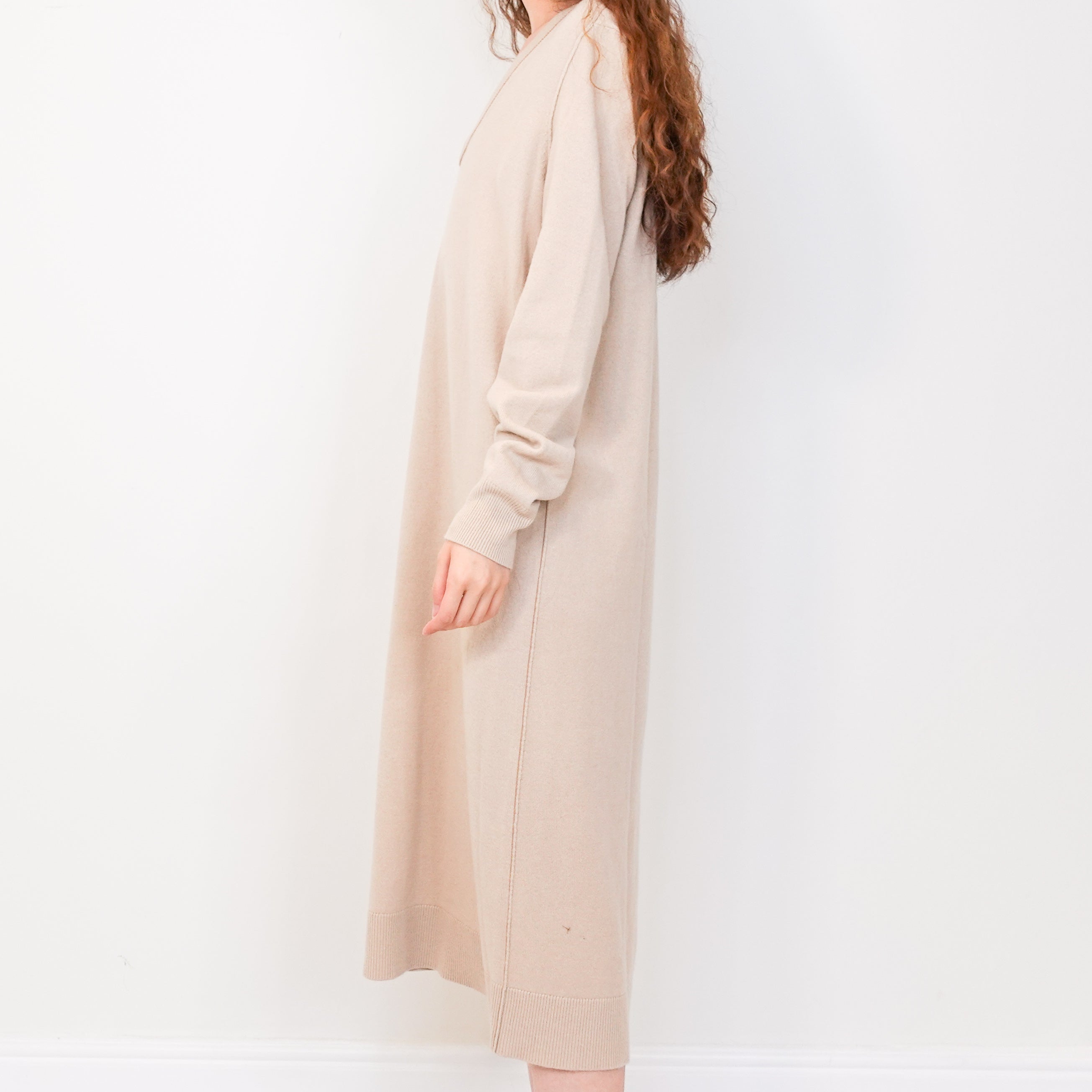 Beige cashmere jumper dress RRP £500