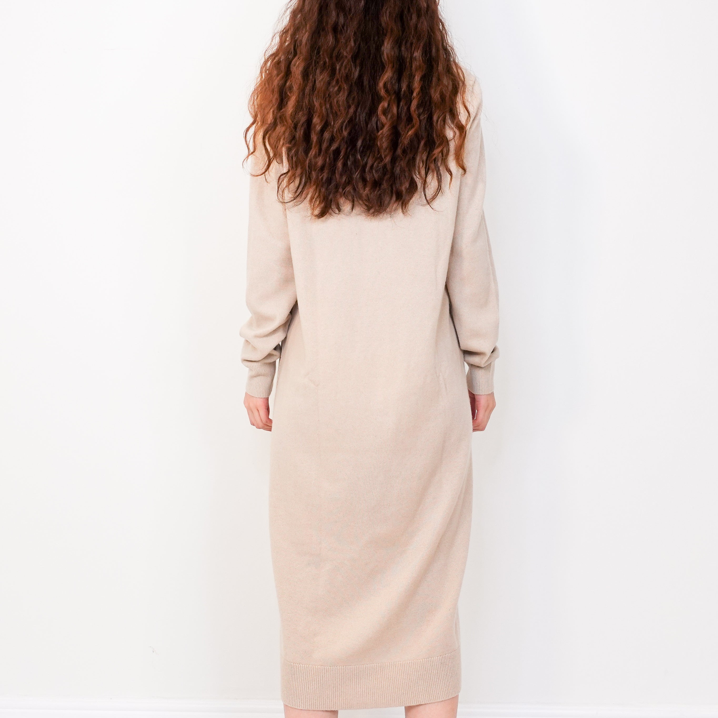 Beige cashmere jumper dress RRP £500