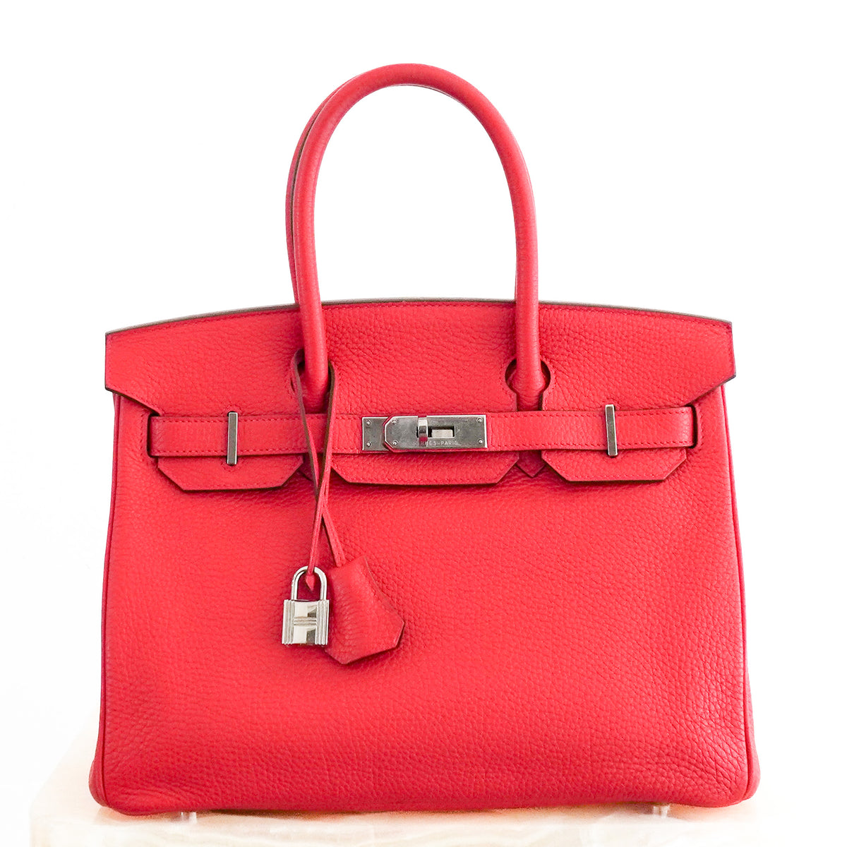 Hermes Birkin 30 Togo Palladium Hardware Rouge Casaque | Authentic Preloved