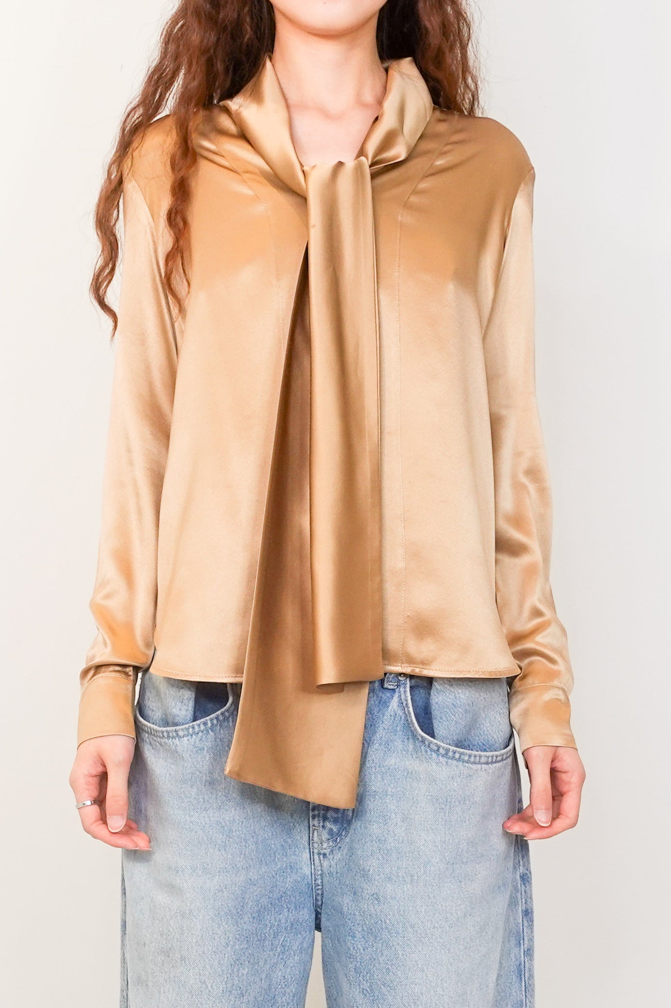 Beige silk blouse RRP £455