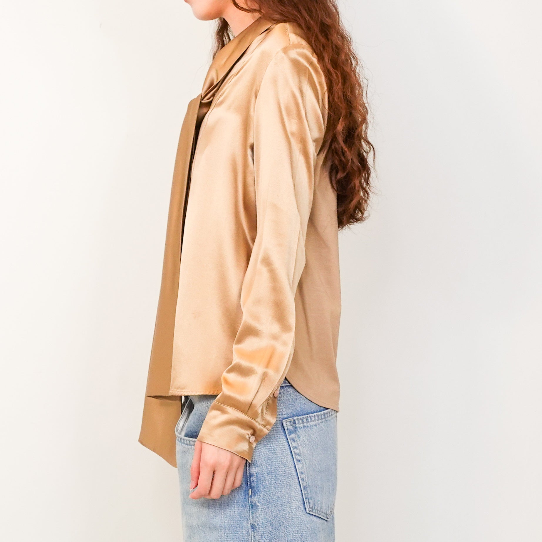 Beige silk blouse RRP £455