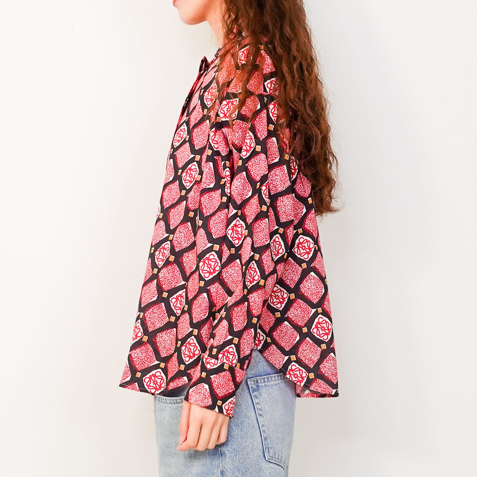 Printed cotton blouse RRP £600