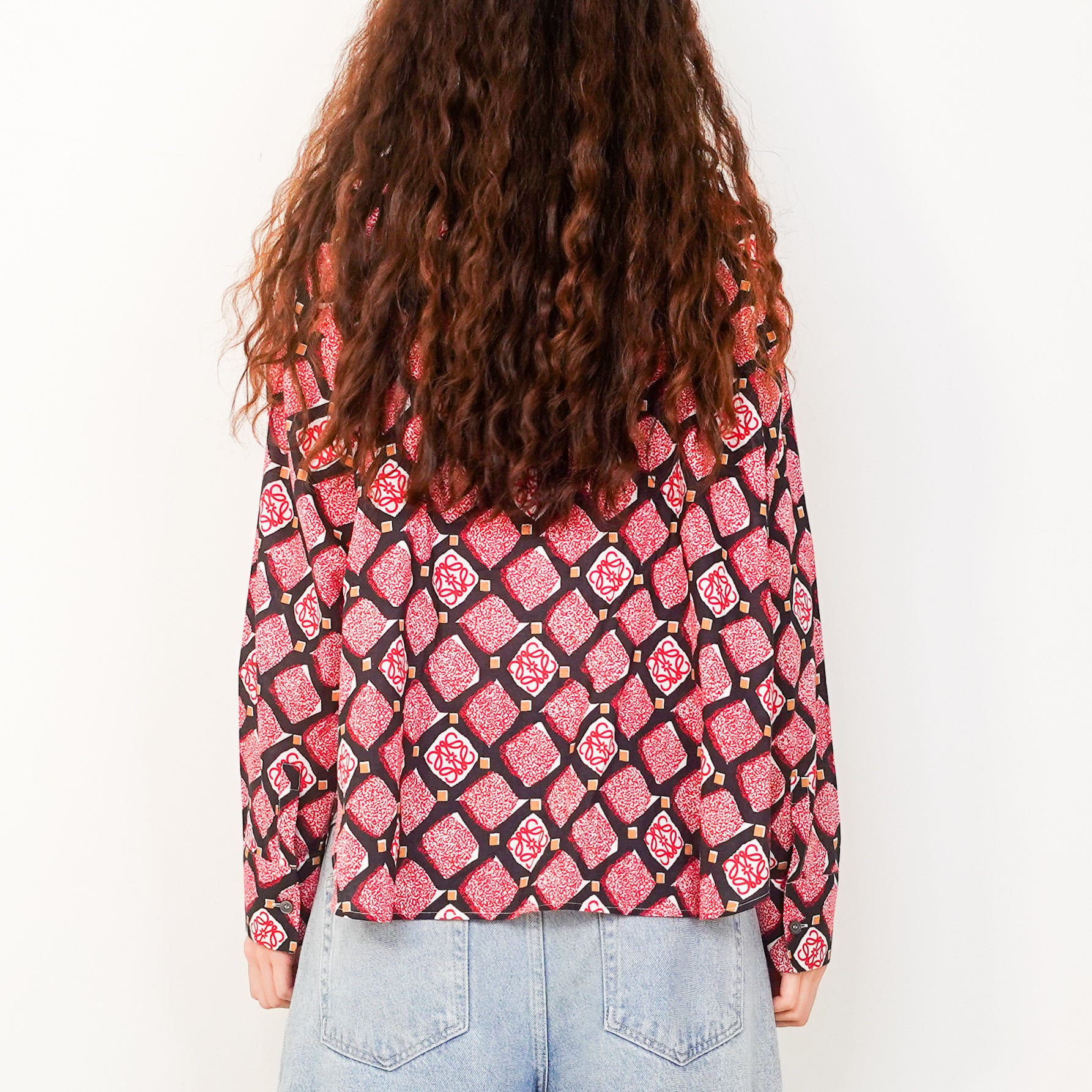 Printed cotton blouse RRP £600