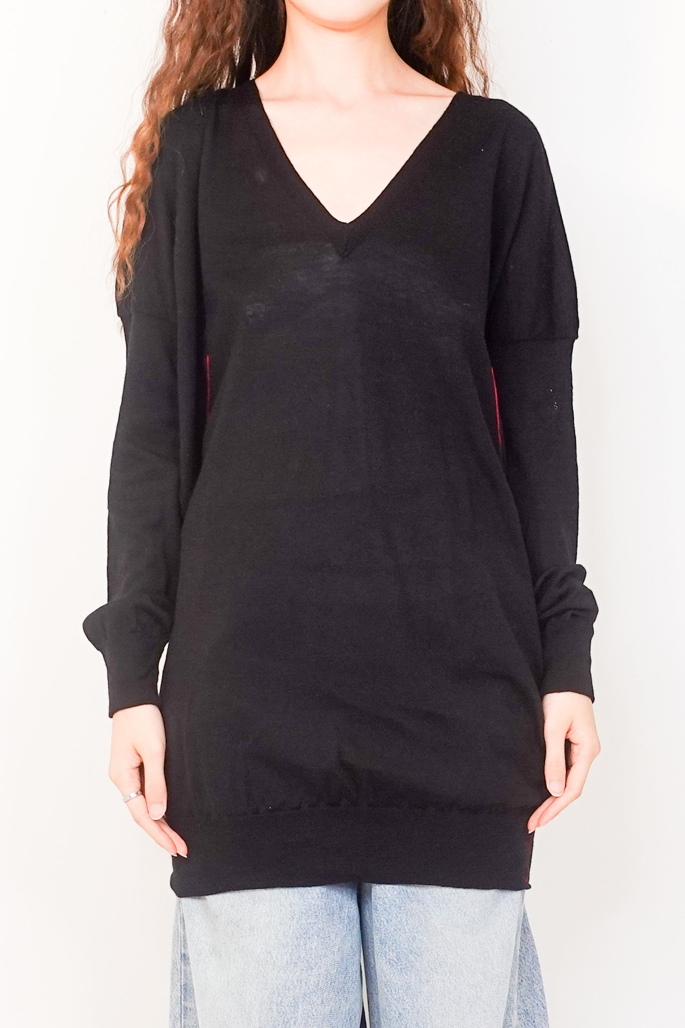 Black v-neck jumper RRP £300