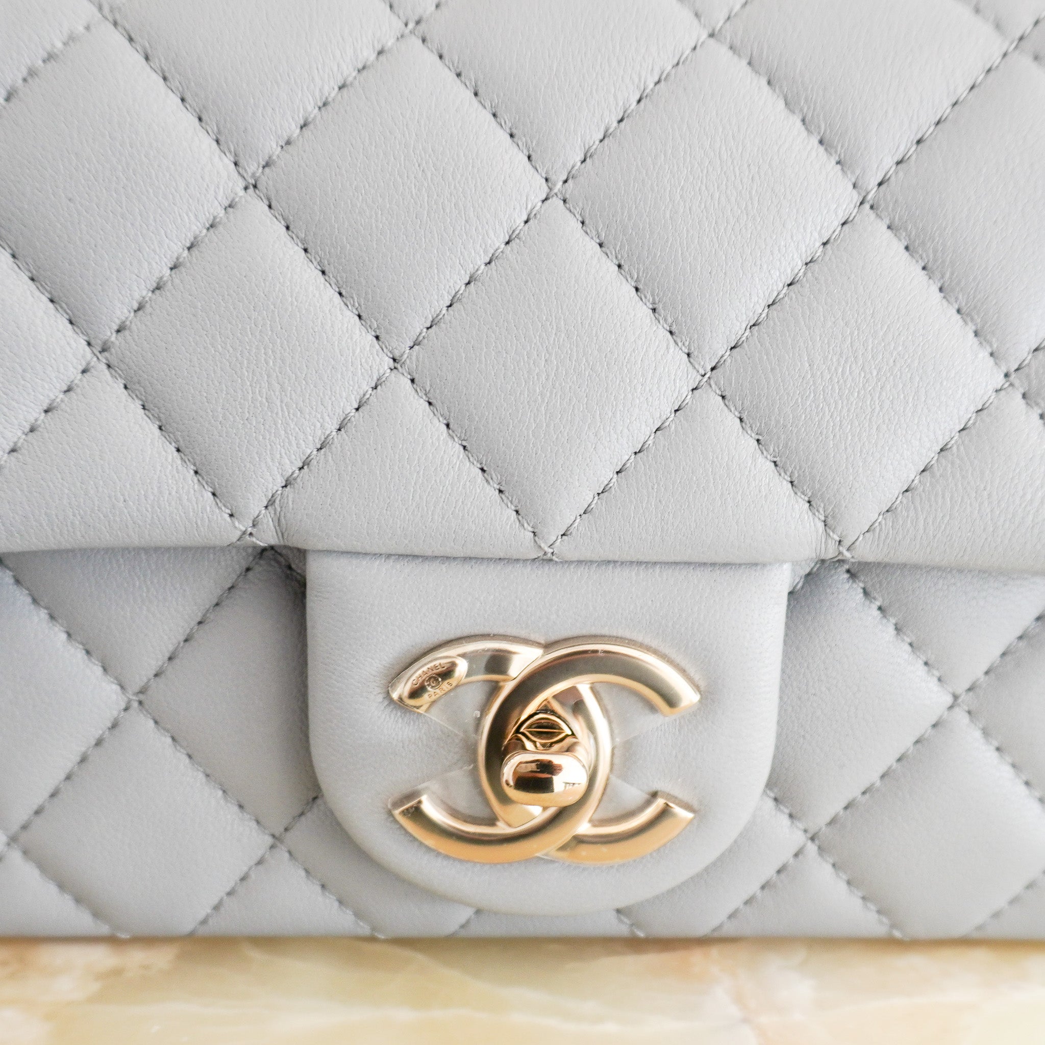 NEW Chanel Mini Sac Rabat Flap Bag in Pearl Crush RRP £4,910 | Authentic Preloved
