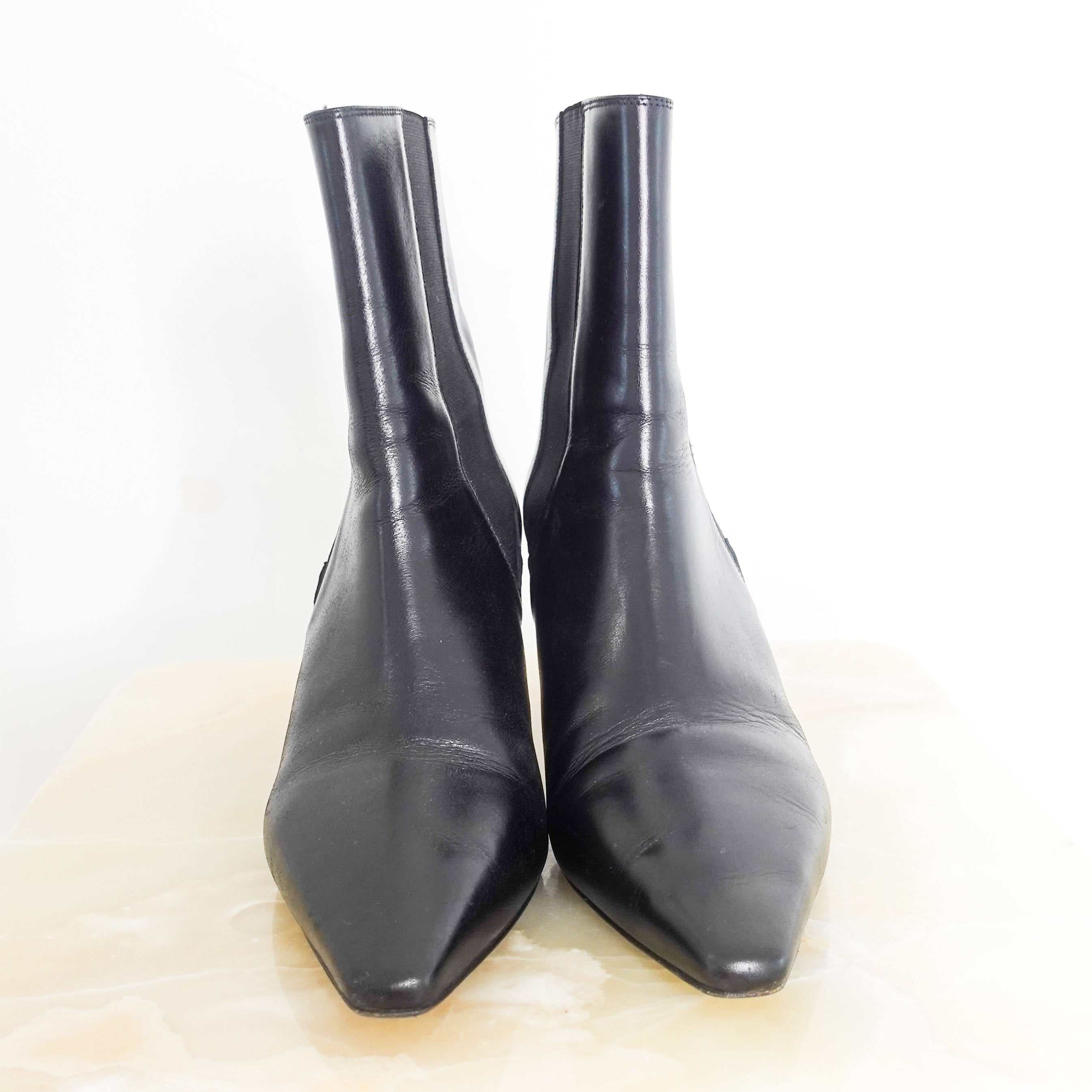 Black heeled ankle boots RRP £350