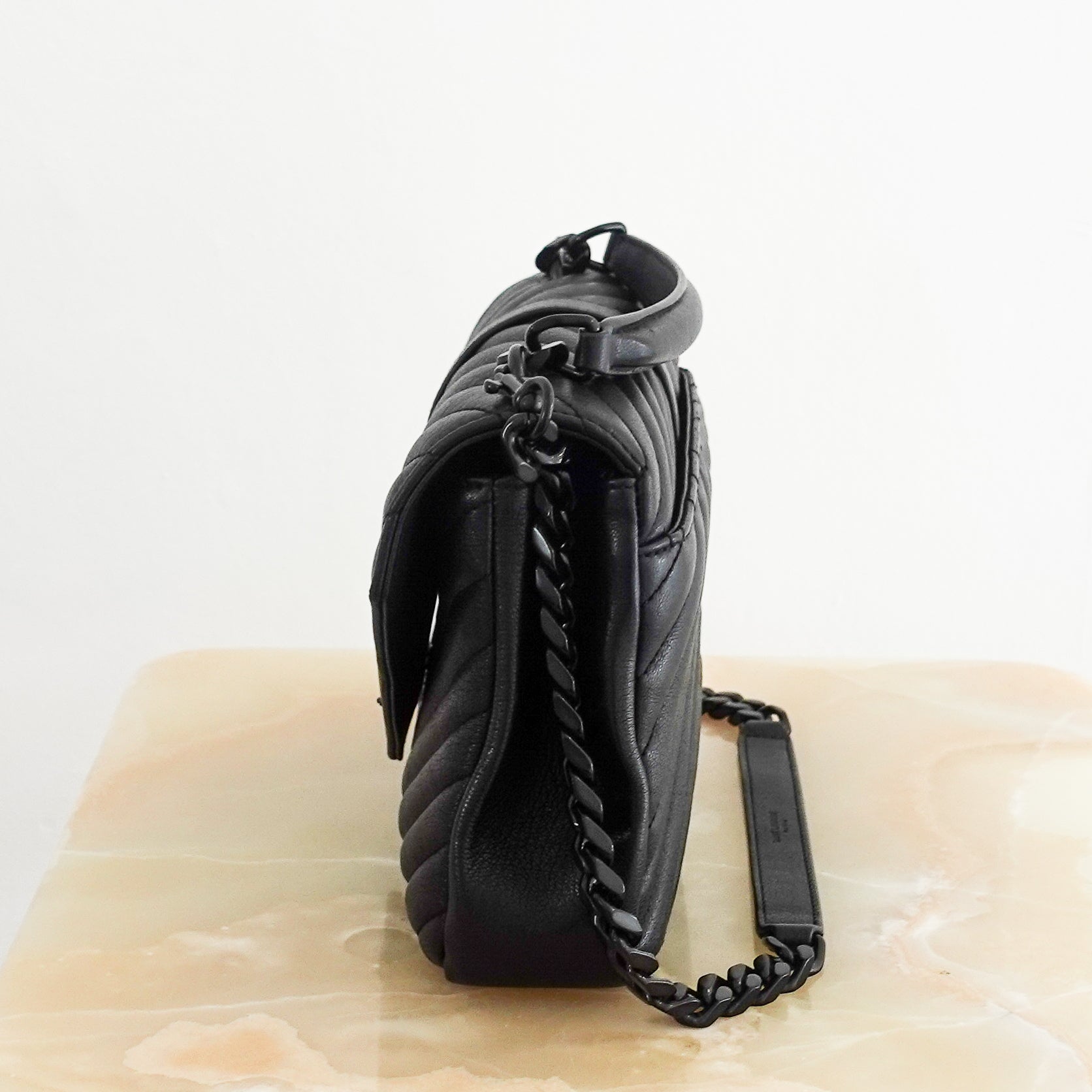 Saint Laurent College Medium Bag in Quilted Leather RRP £2K | Authentic Preloved