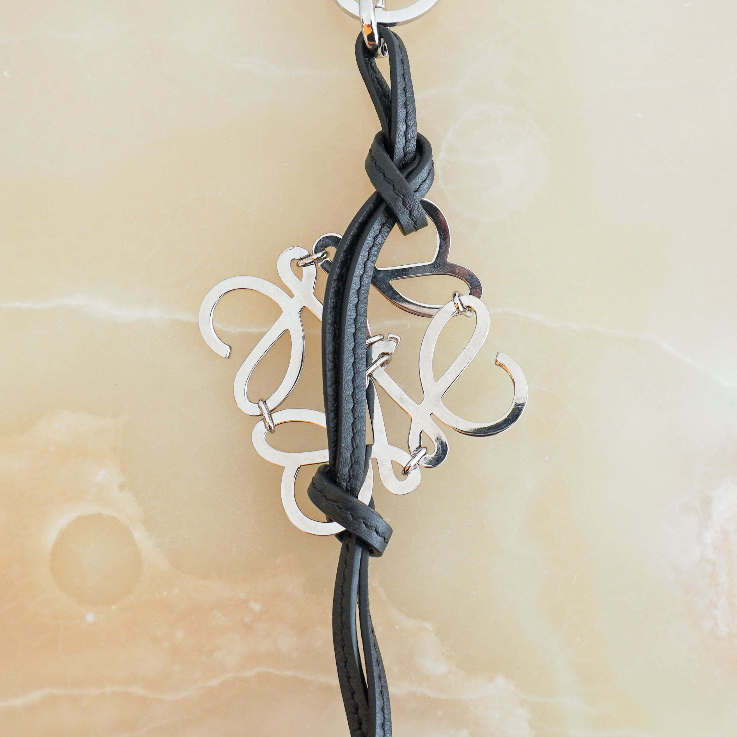 Loewe Anagram Charm in Black Calfskin Leather (RRP £325) | Authentic Preloved FINAL SALE