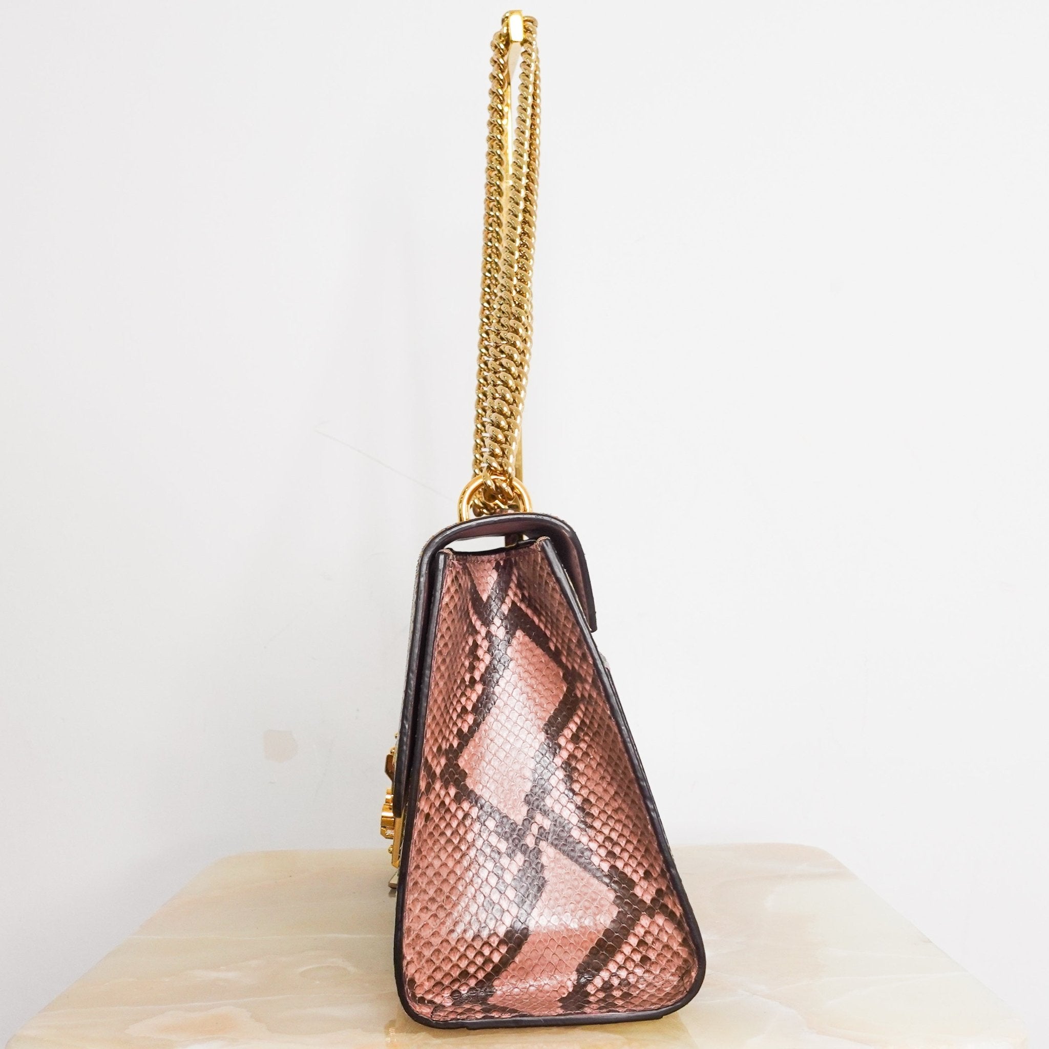 GUCCI Python gold padlock handbag RRP £1950 | Authentic Preloved - Reloved Again