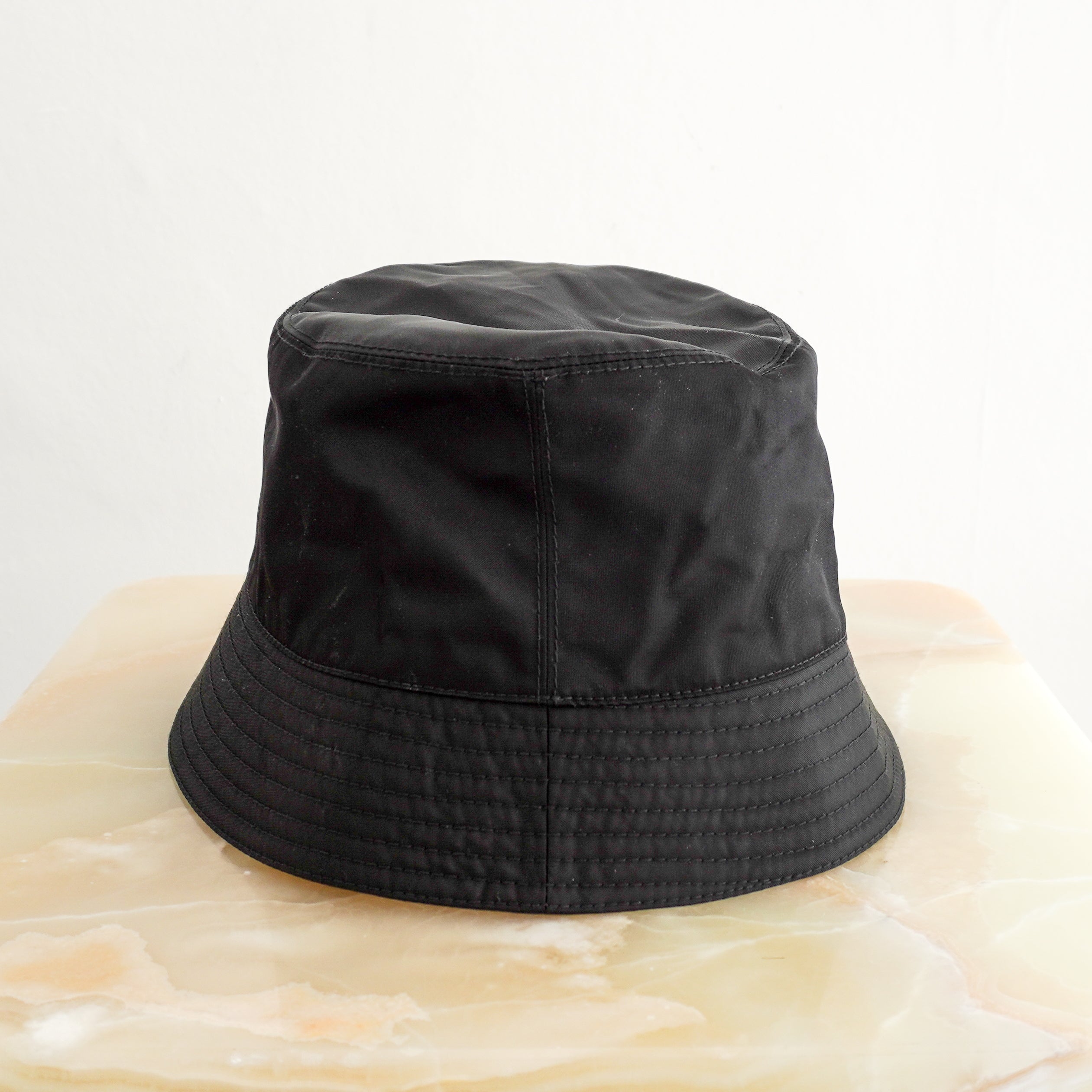 Prada Black Re-Nylon Bucket Hat (RRP £520) | Authentic Preloved FINAL SALE