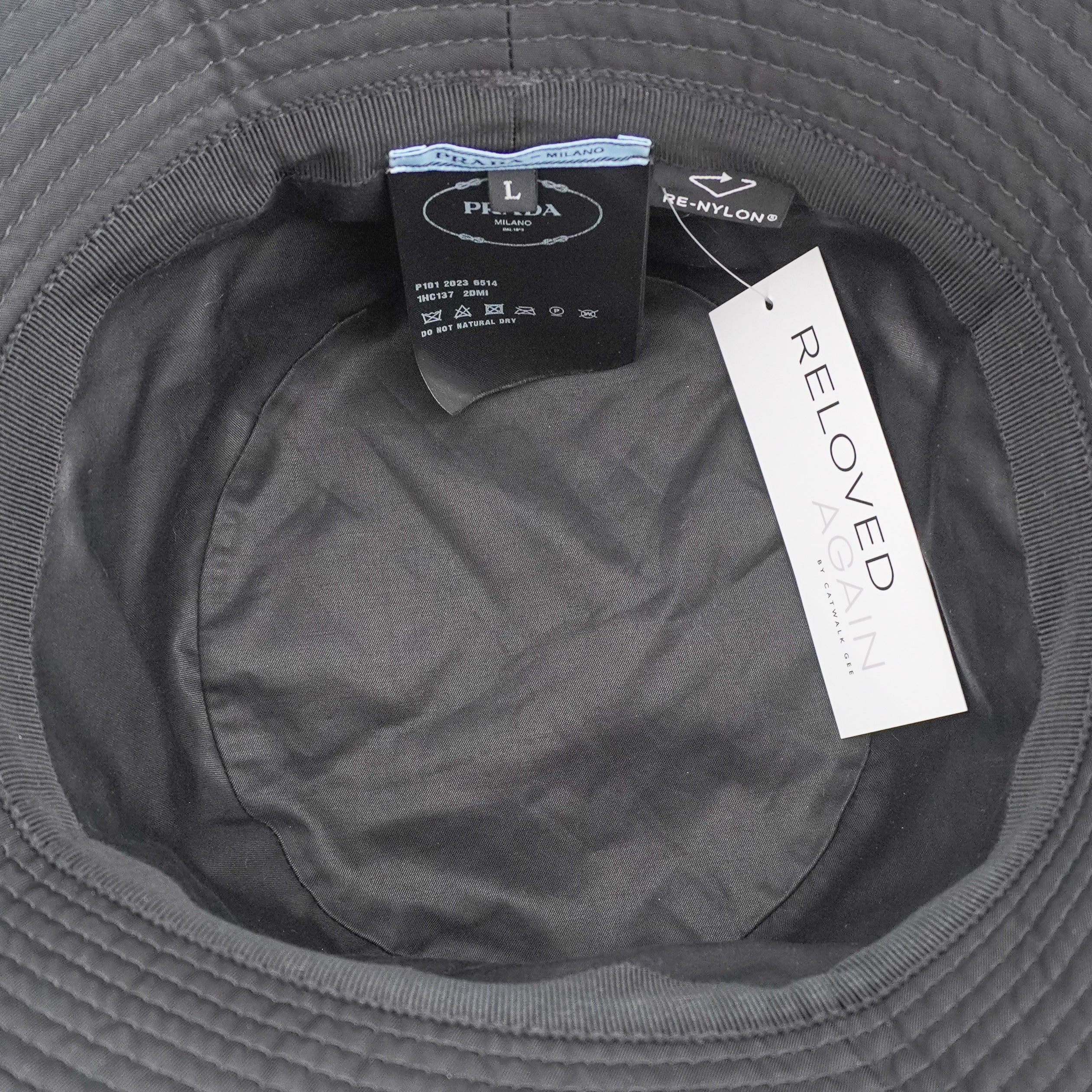 Prada Black Re-Nylon Bucket Hat (RRP £520) | Authentic Preloved FINAL SALE