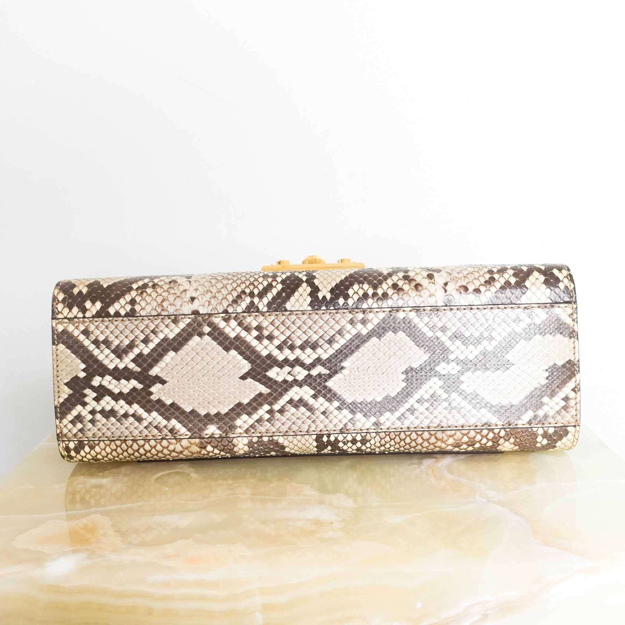 GUCCI Python gold padlock handbag RRP £1950 | Authentic Preloved - Reloved Again