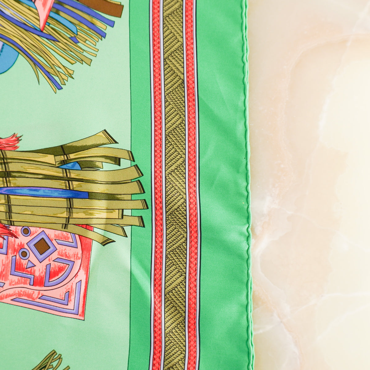 Hermes Cuirs du Desert Carré 90 Twill Scarf (RRP £520) | FINAL SALE Authentic Preloved