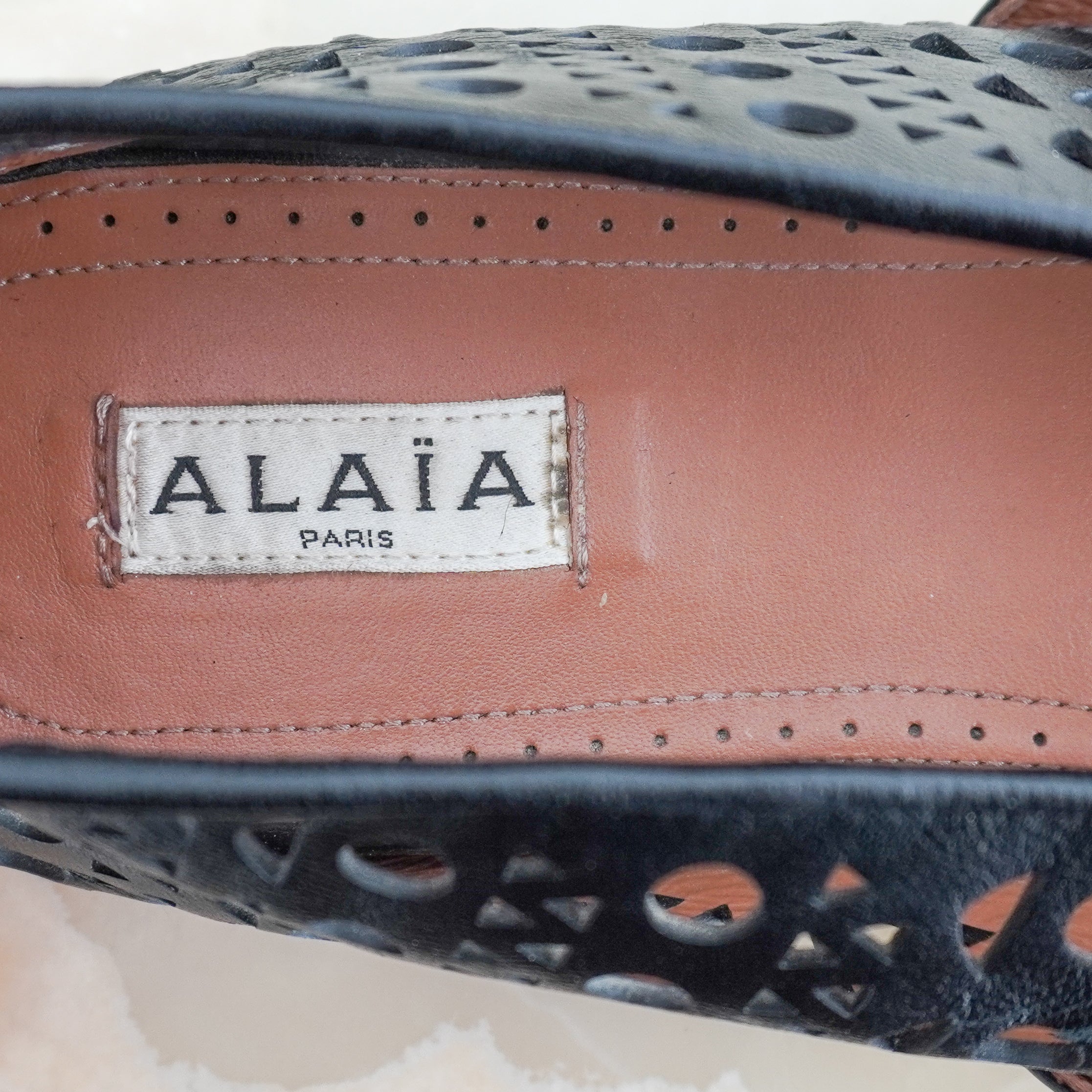 Alaïa Black Flats in Vienne Lambskin (RRP £890) | Authentic Preloved