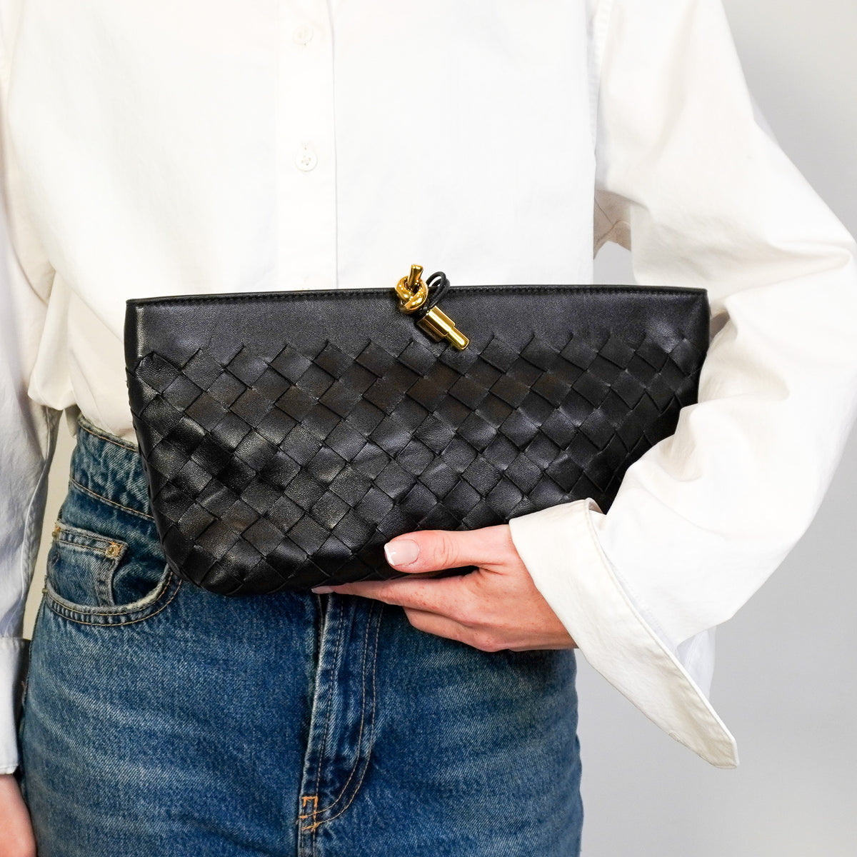 Bottega Andiamo Boat Pouch (RRP £1355) Authentic Preloved