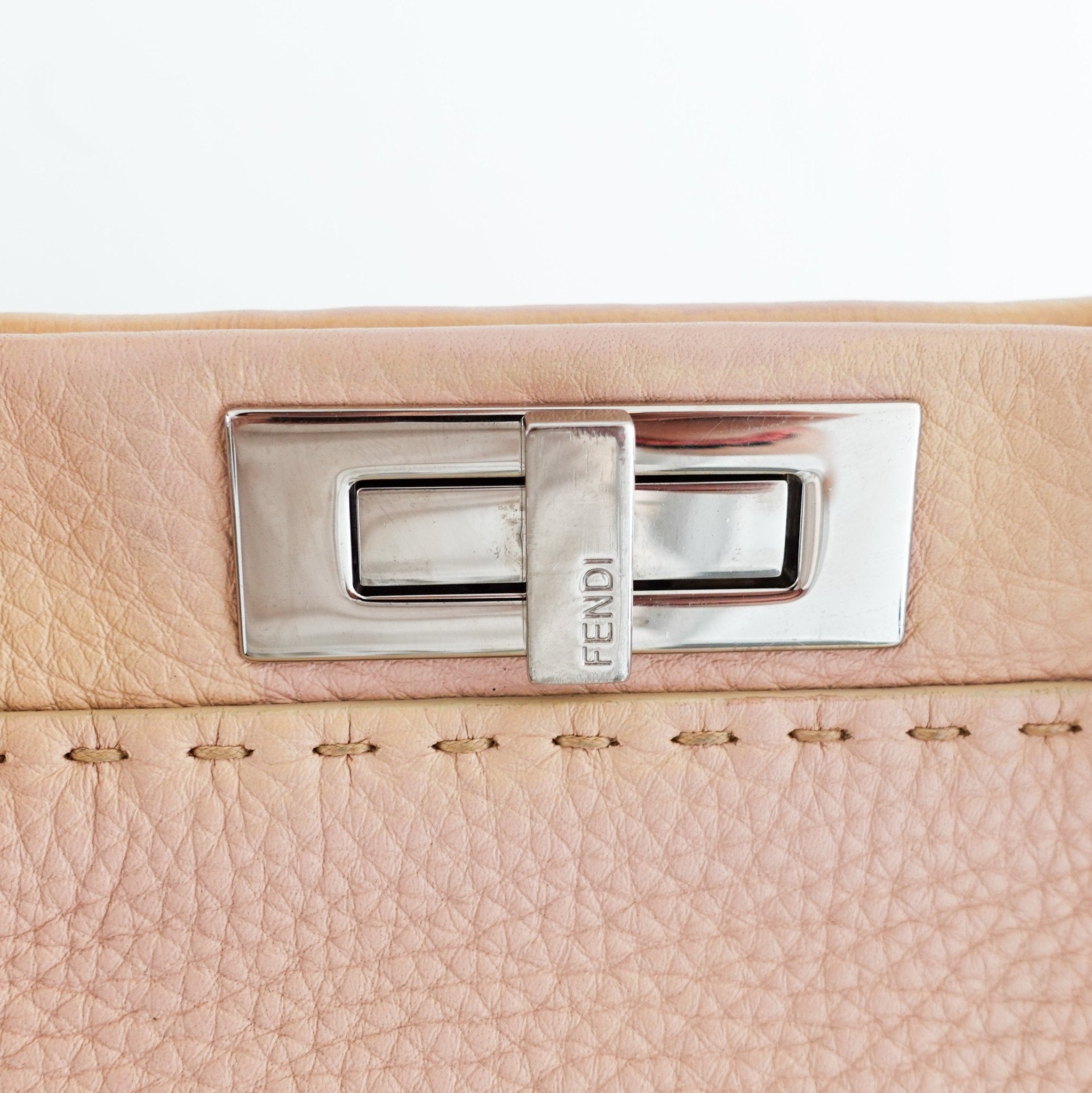 Fendi Cuoio Romano Selleria Beige Medium Peekaboo Satchel RRP £4K | Authentic Preloved - Reloved Again