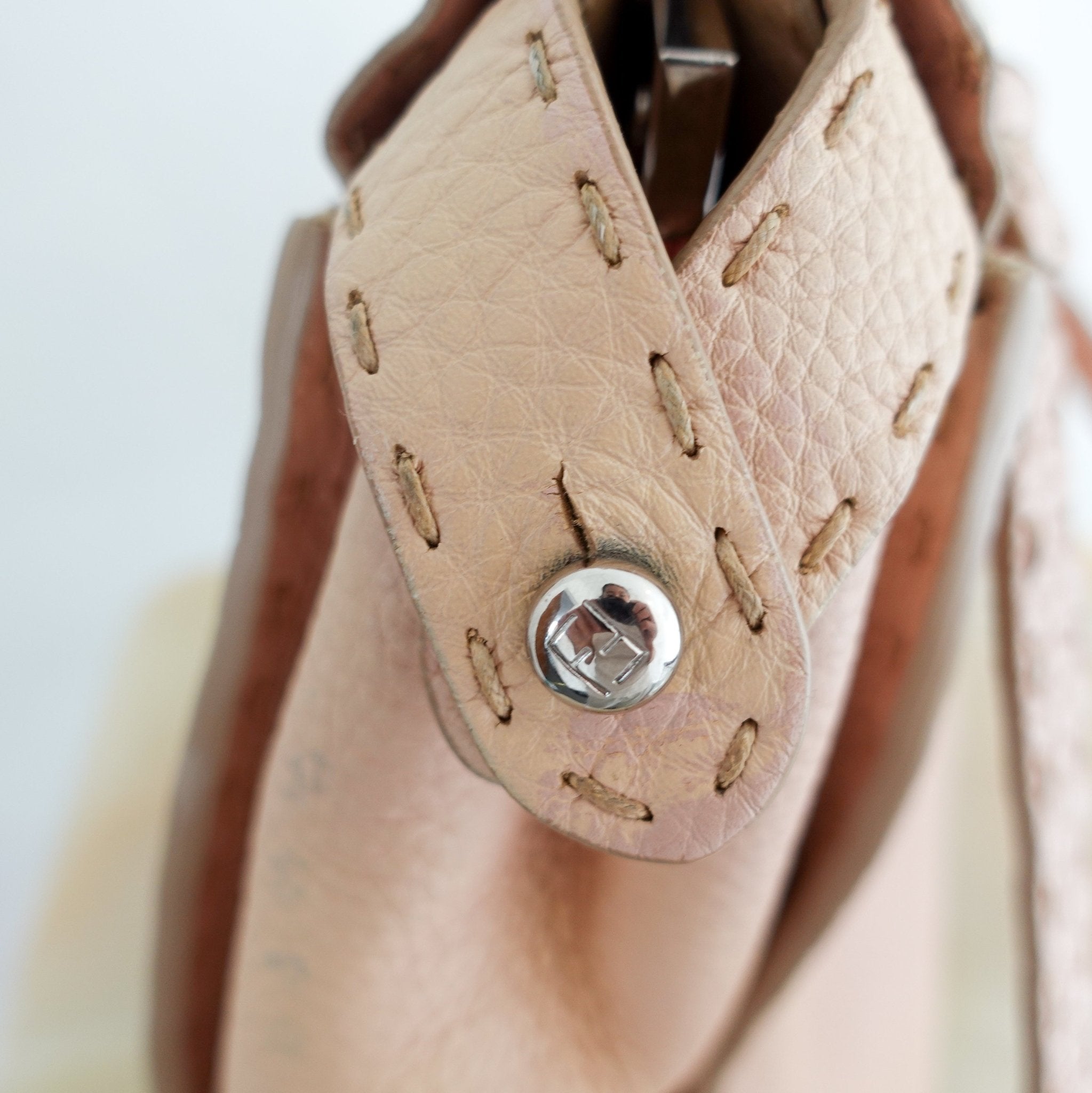 Fendi Cuoio Romano Selleria Beige Medium Peekaboo Satchel RRP £4K | Authentic Preloved - Reloved Again