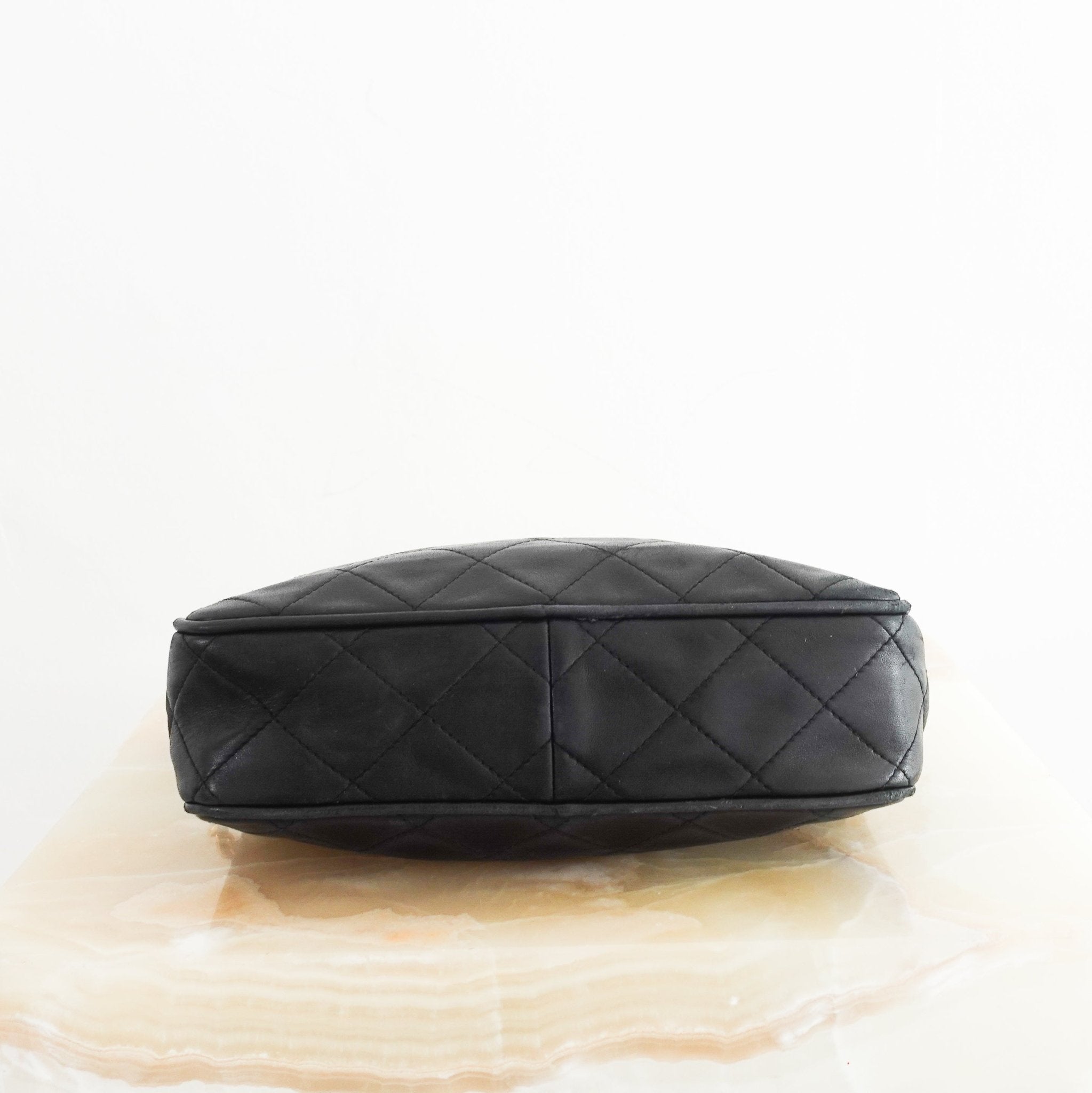 Chanel Vintage Quilted Black Lambskin CC Camera Bag RRP £5,000 | Authentic Preloved - Reloved Again