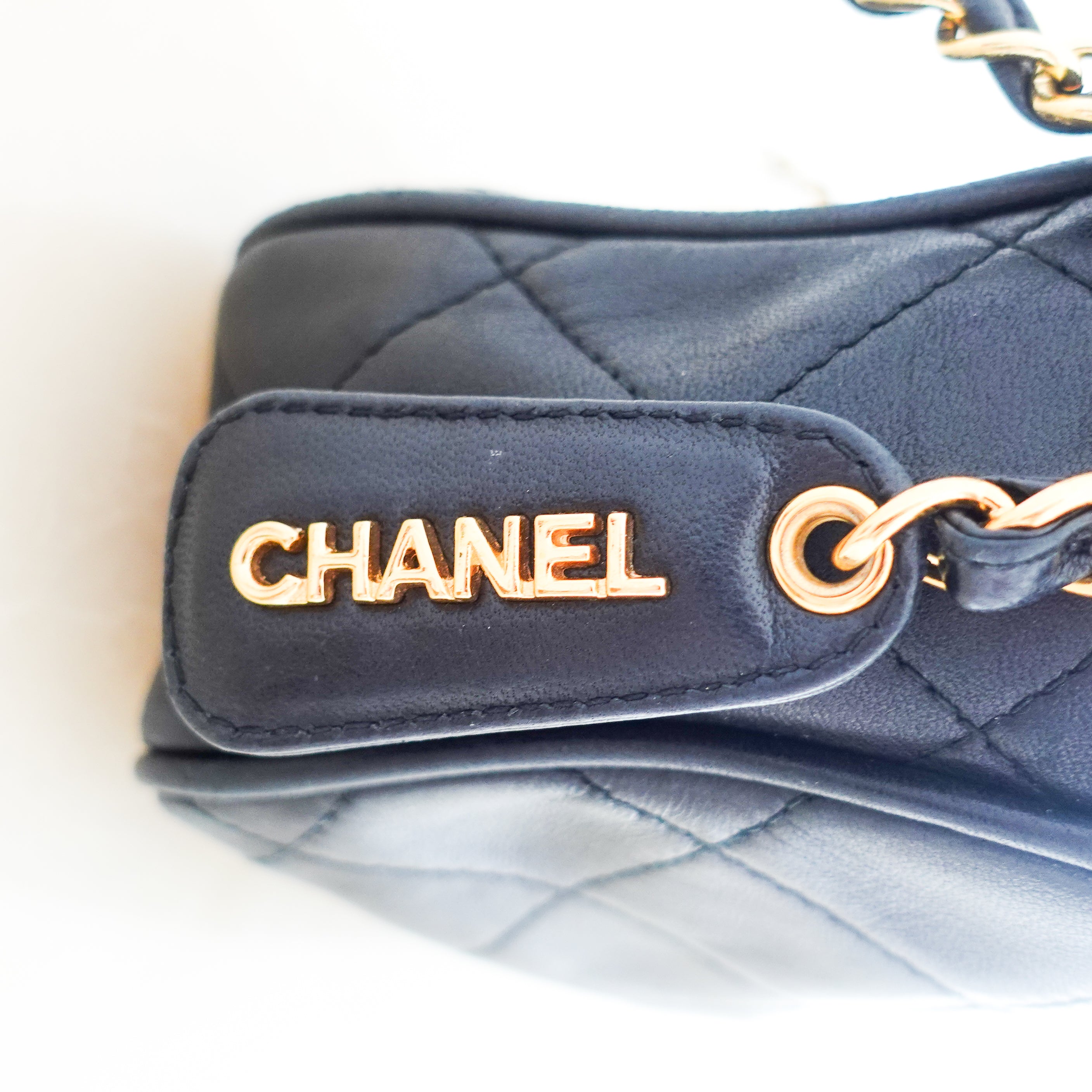 Chanel Vintage Quilted Black Lambskin CC Camera Bag RRP £5,000 | Authentic Preloved