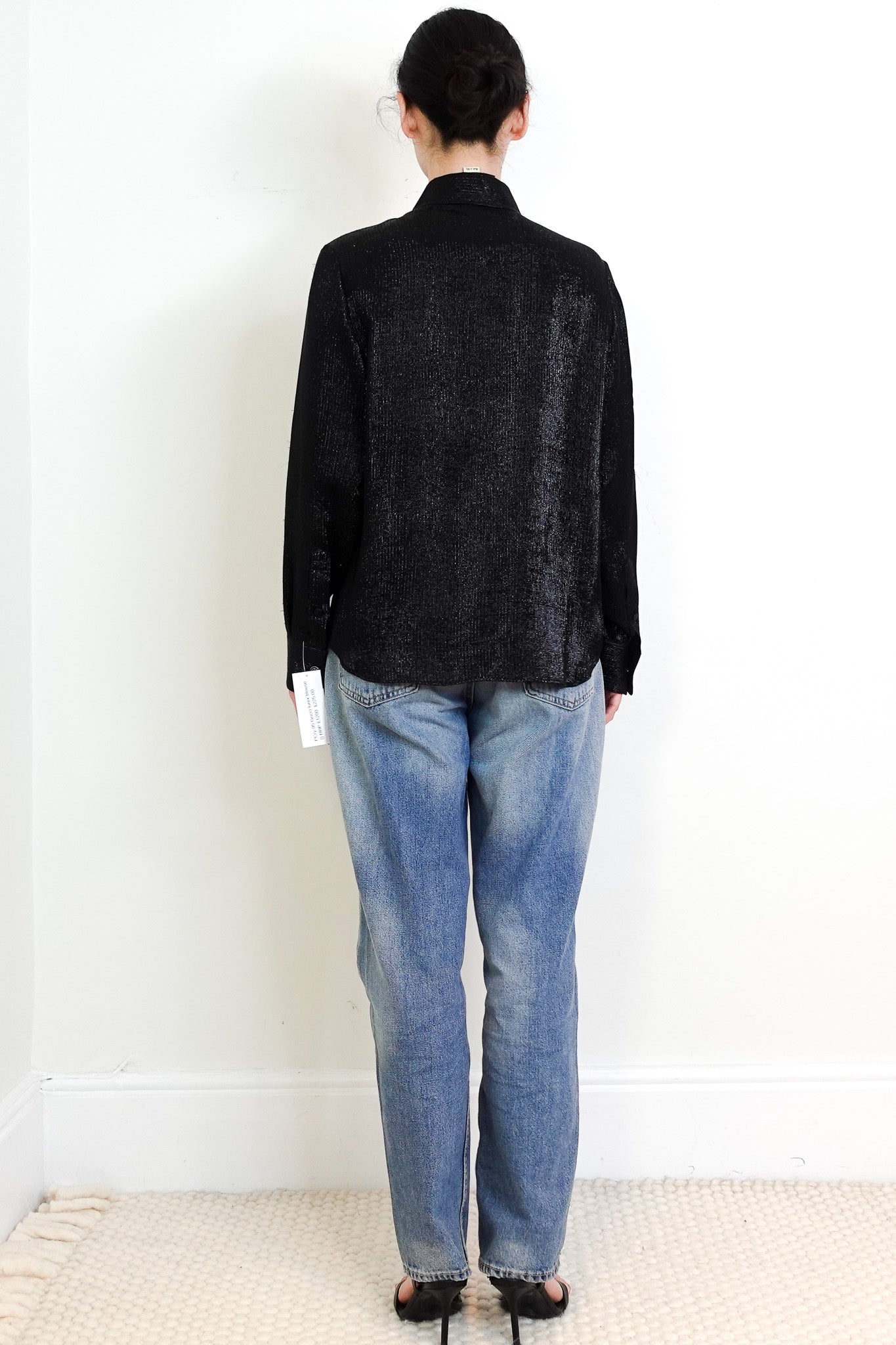 Gucci Black Lurex Button Down Shirt RRP £1200 | Authentic Preloved - Reloved Again