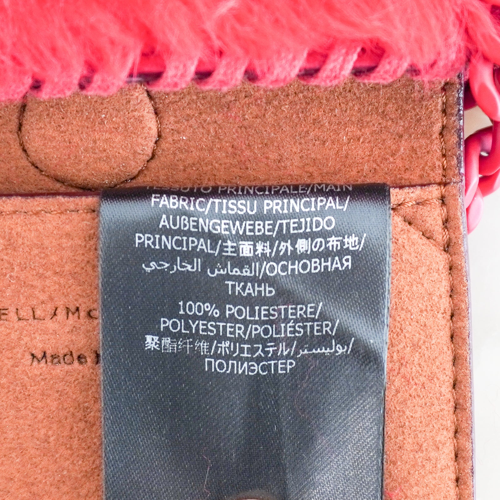Stella McCartney Falabella Red Faux Fur Mini Tote Bag (RRP £775) | Authentic Preloved