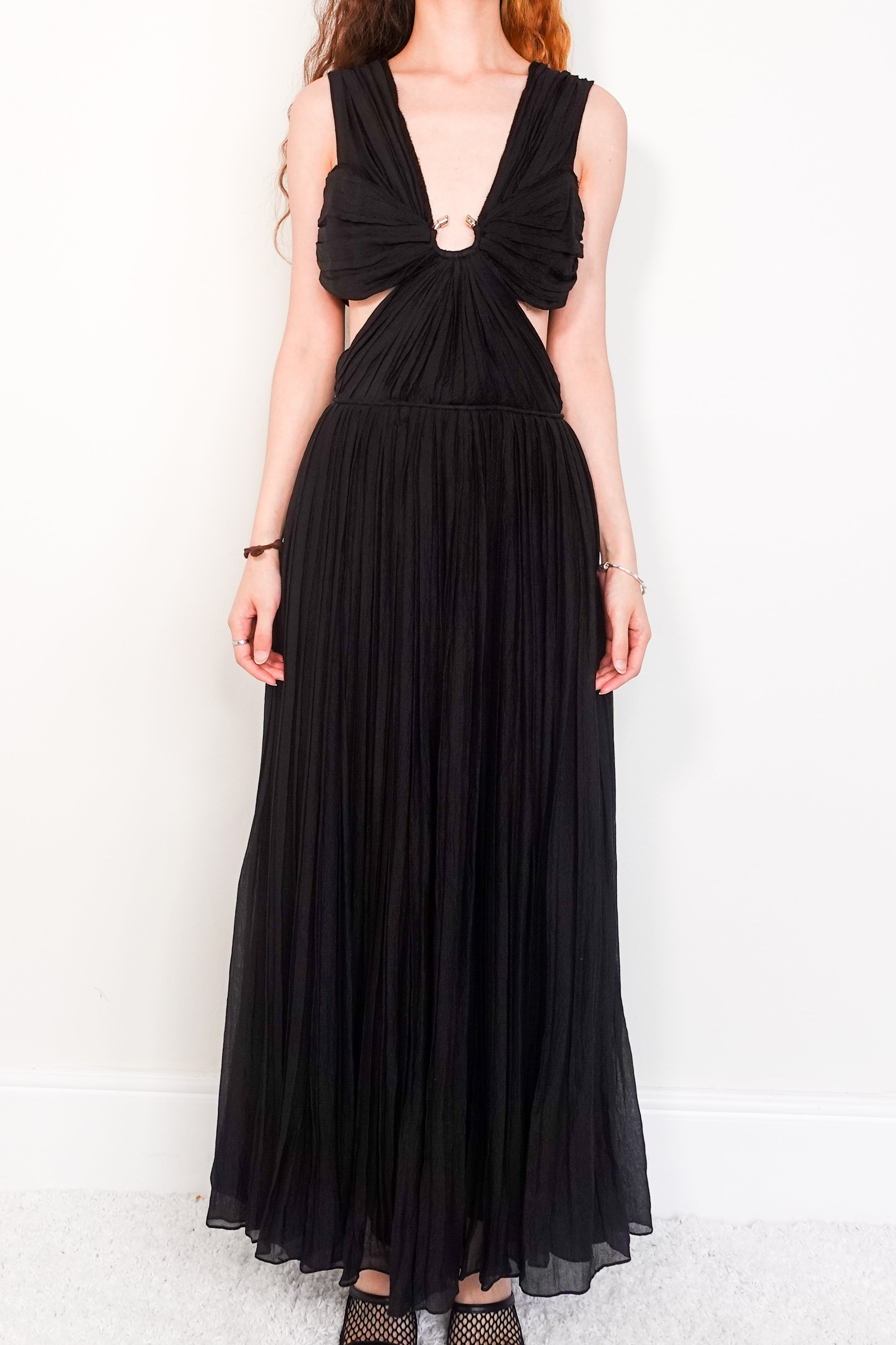 Silk black maxi dress RRP £4000