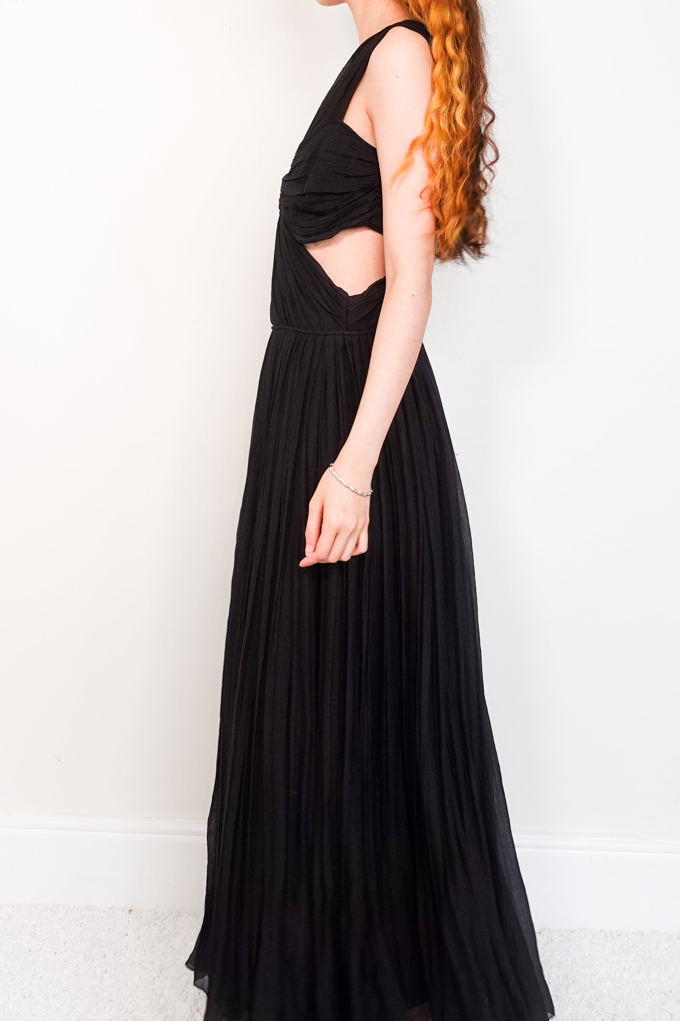 Silk black maxi dress RRP £4000