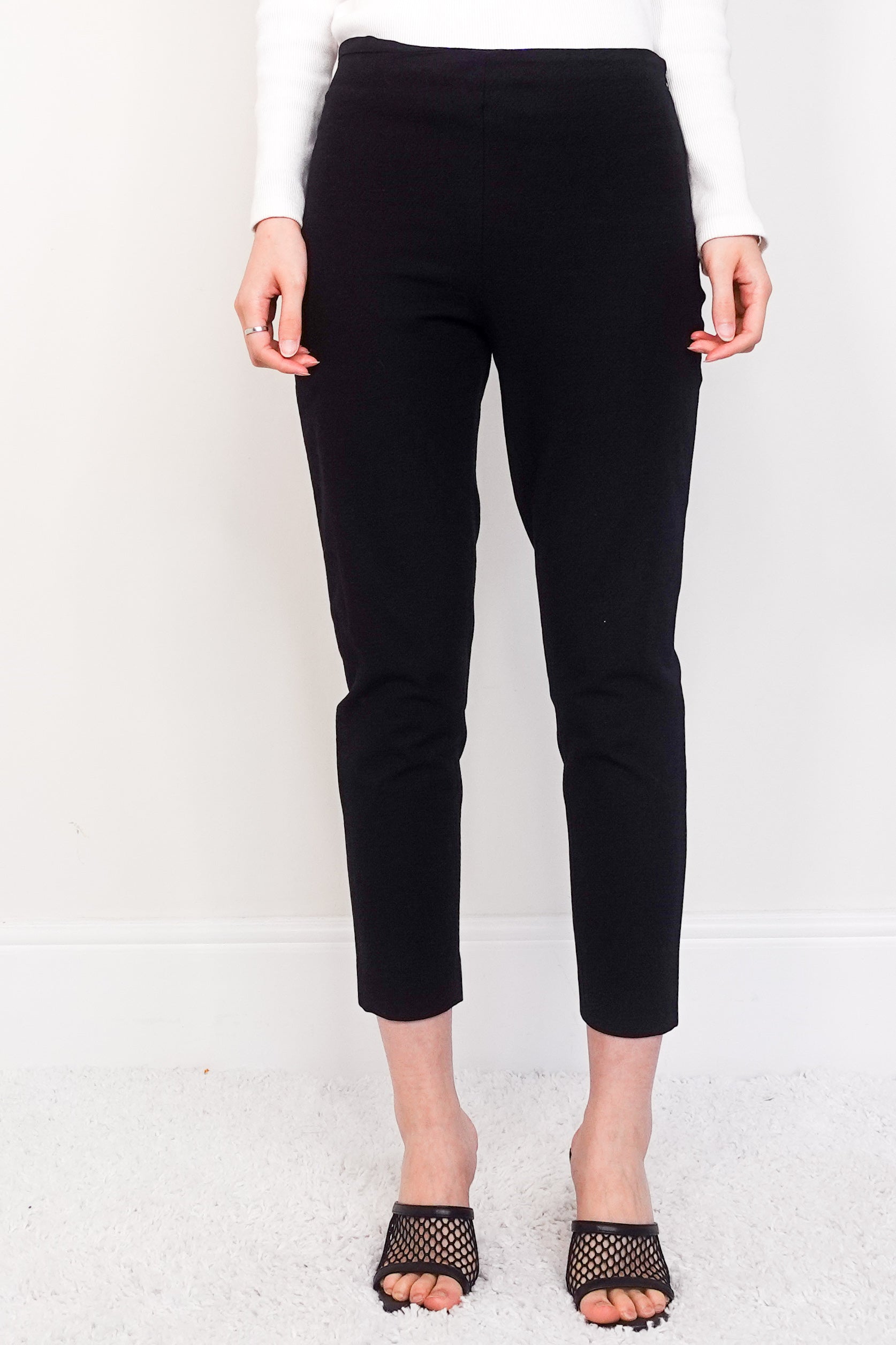 Cropped black trousers RRP £250