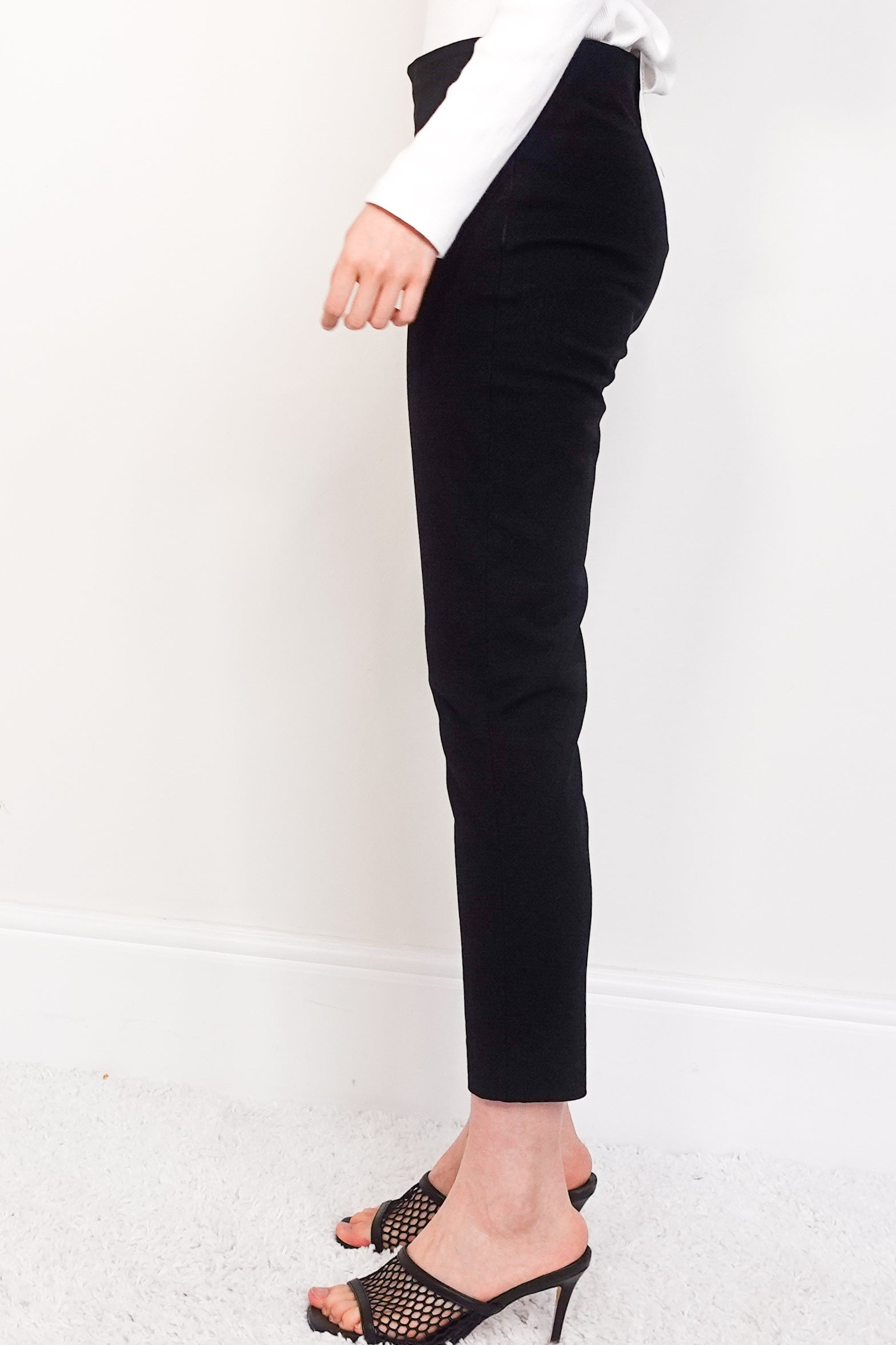 Cropped black trousers RRP £250