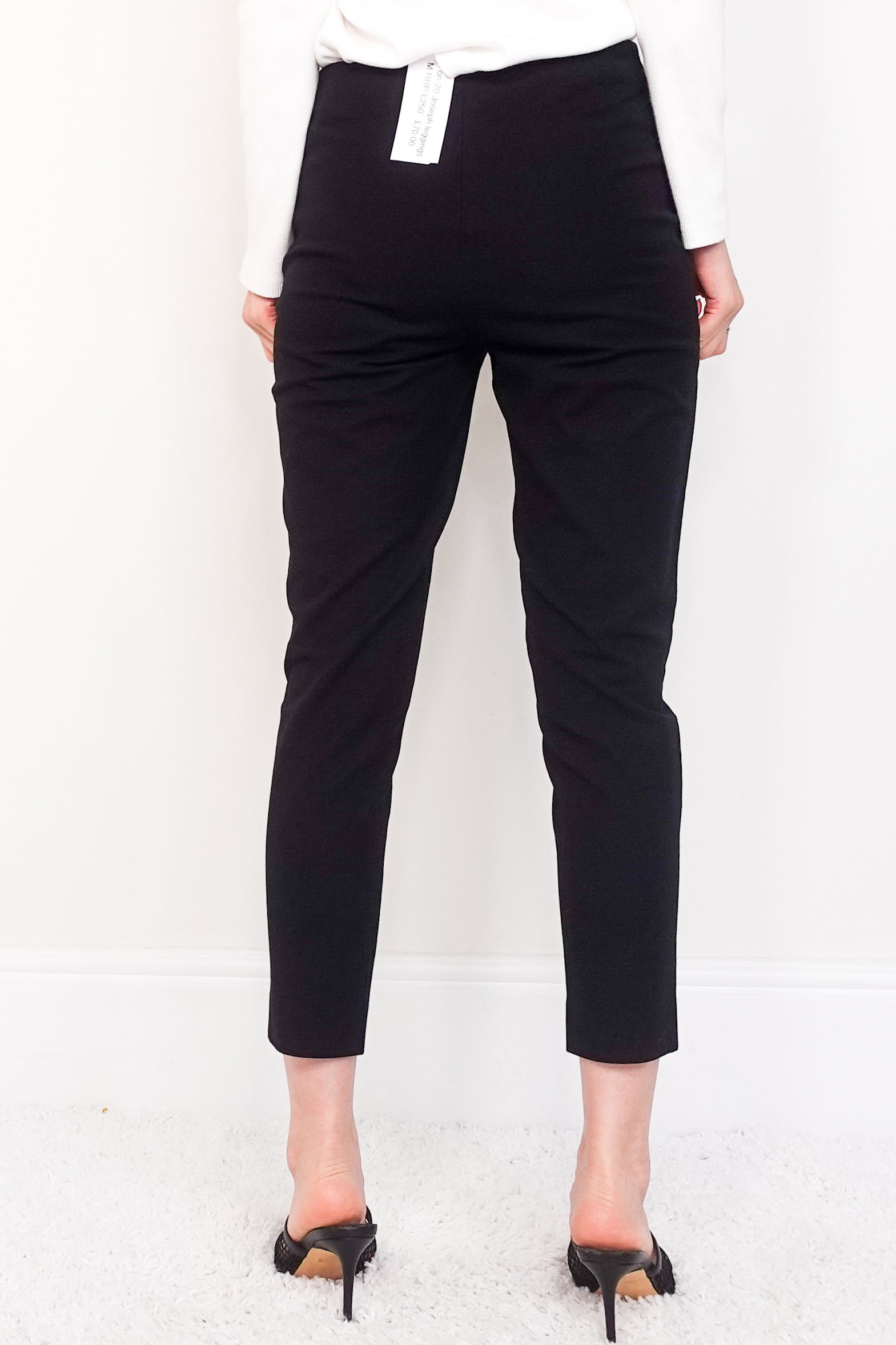 Cropped black trousers RRP £250