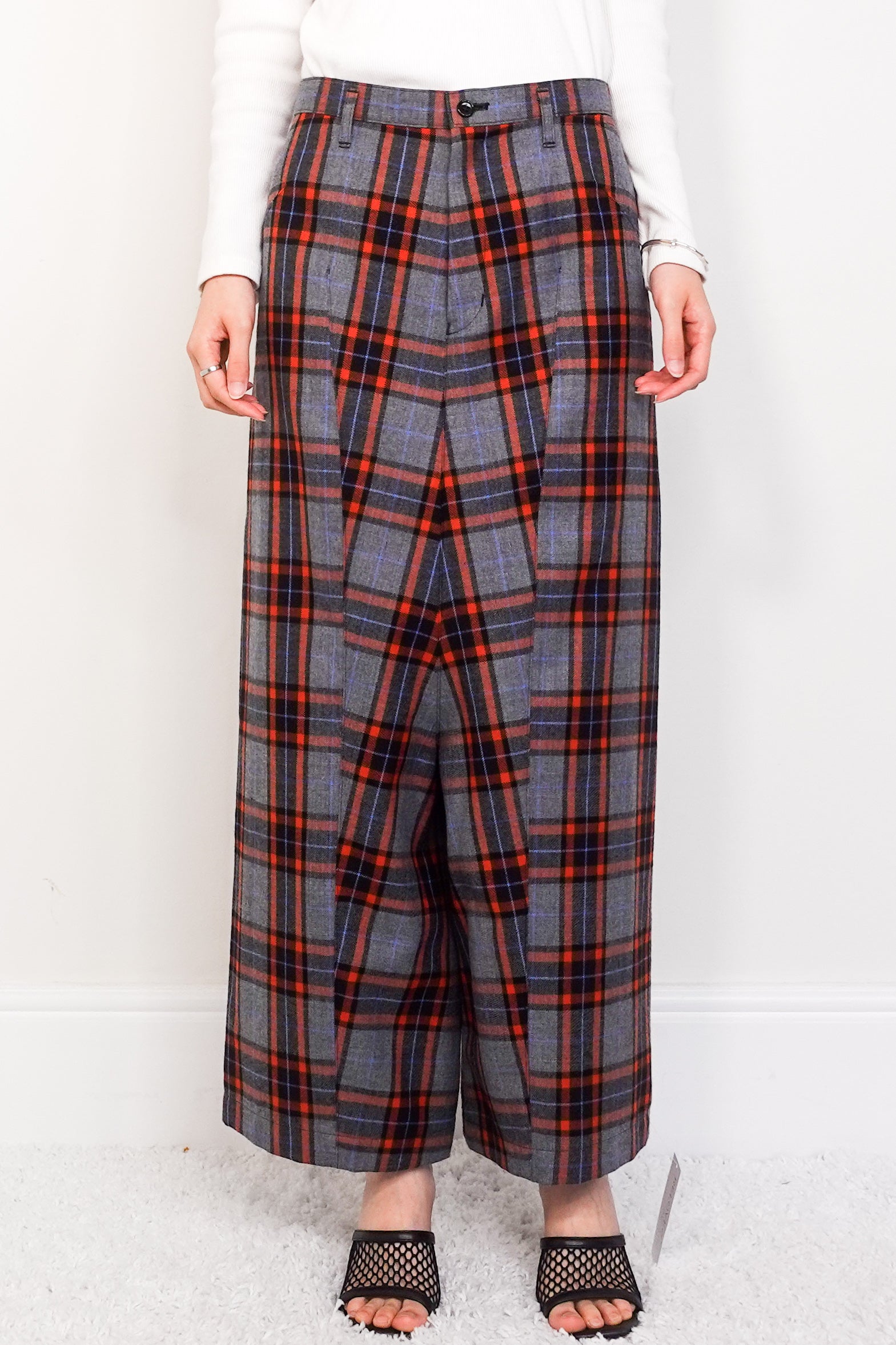 Wool checkered trousers RRP £380