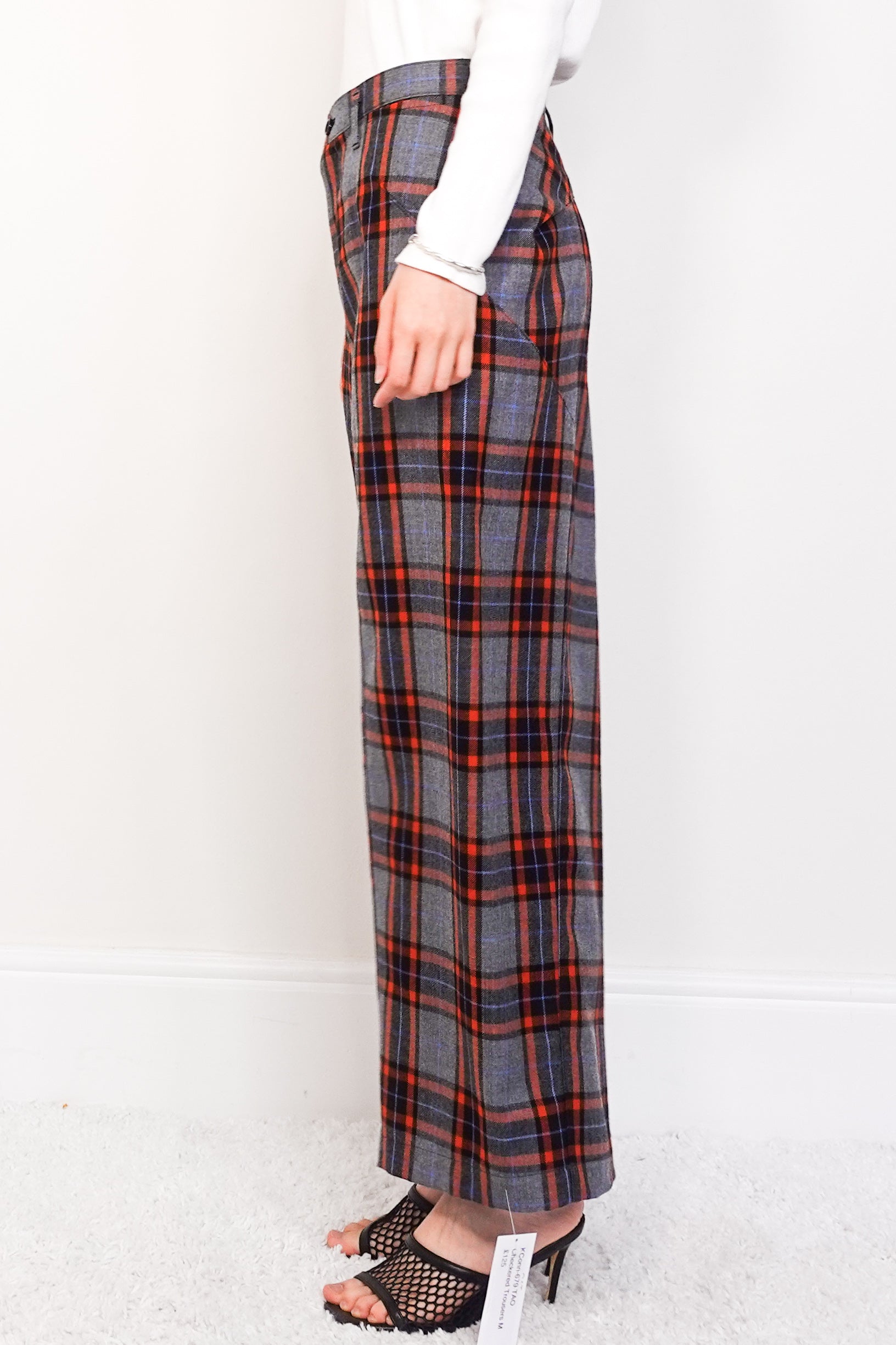 Wool checkered trousers RRP £380