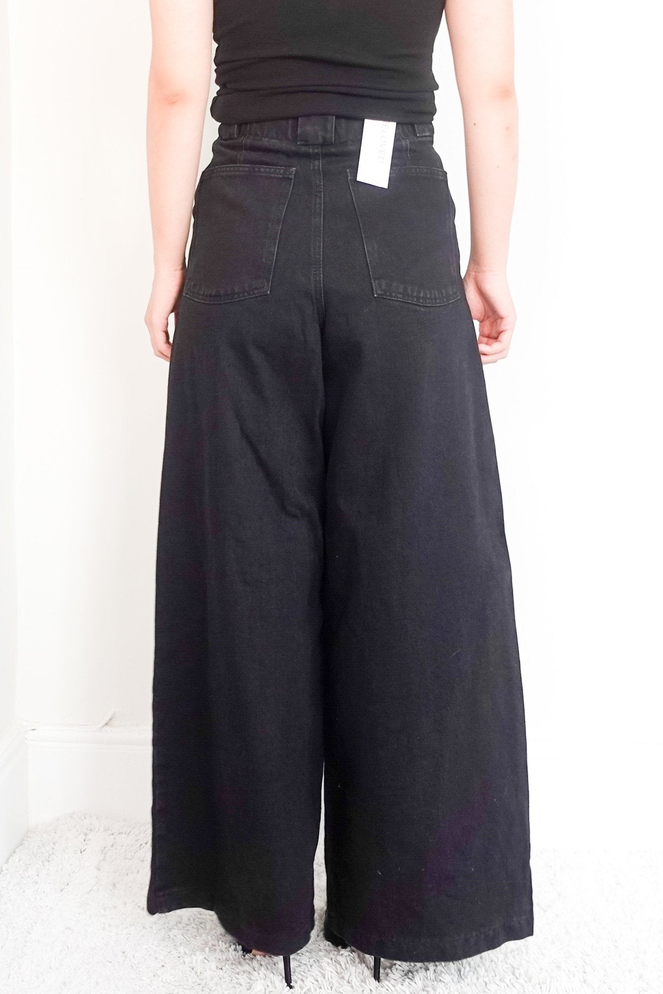 NEW Raey Wide Leg black Jeans RRP £125 | Authentic Preloved - Reloved Again