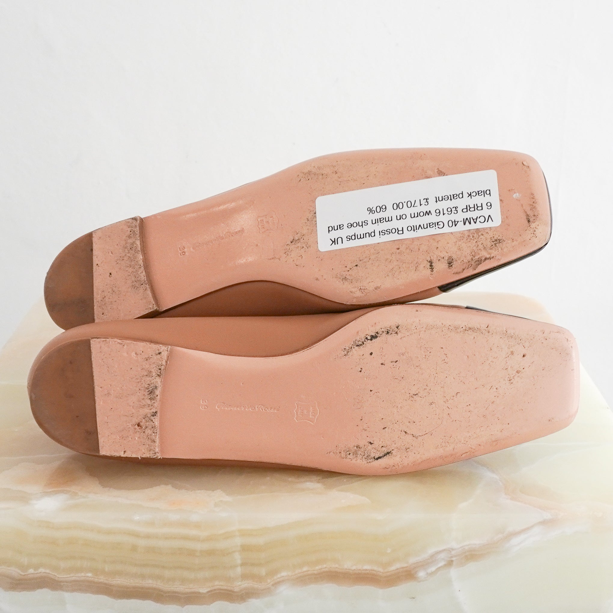 Gianvito Rossi Brown Leather Cap-Toe Ballet Flats (RRP £616) | Authentic Preloved