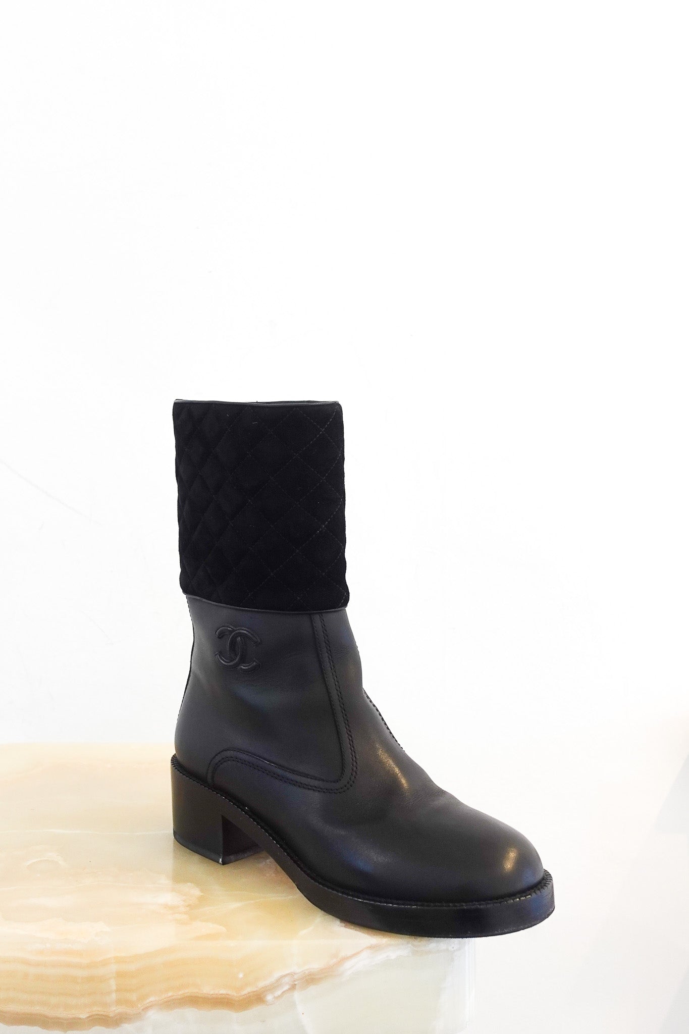 Chanel CC Leather Boots RRP £1500 | Authentic Preloved - Reloved Again