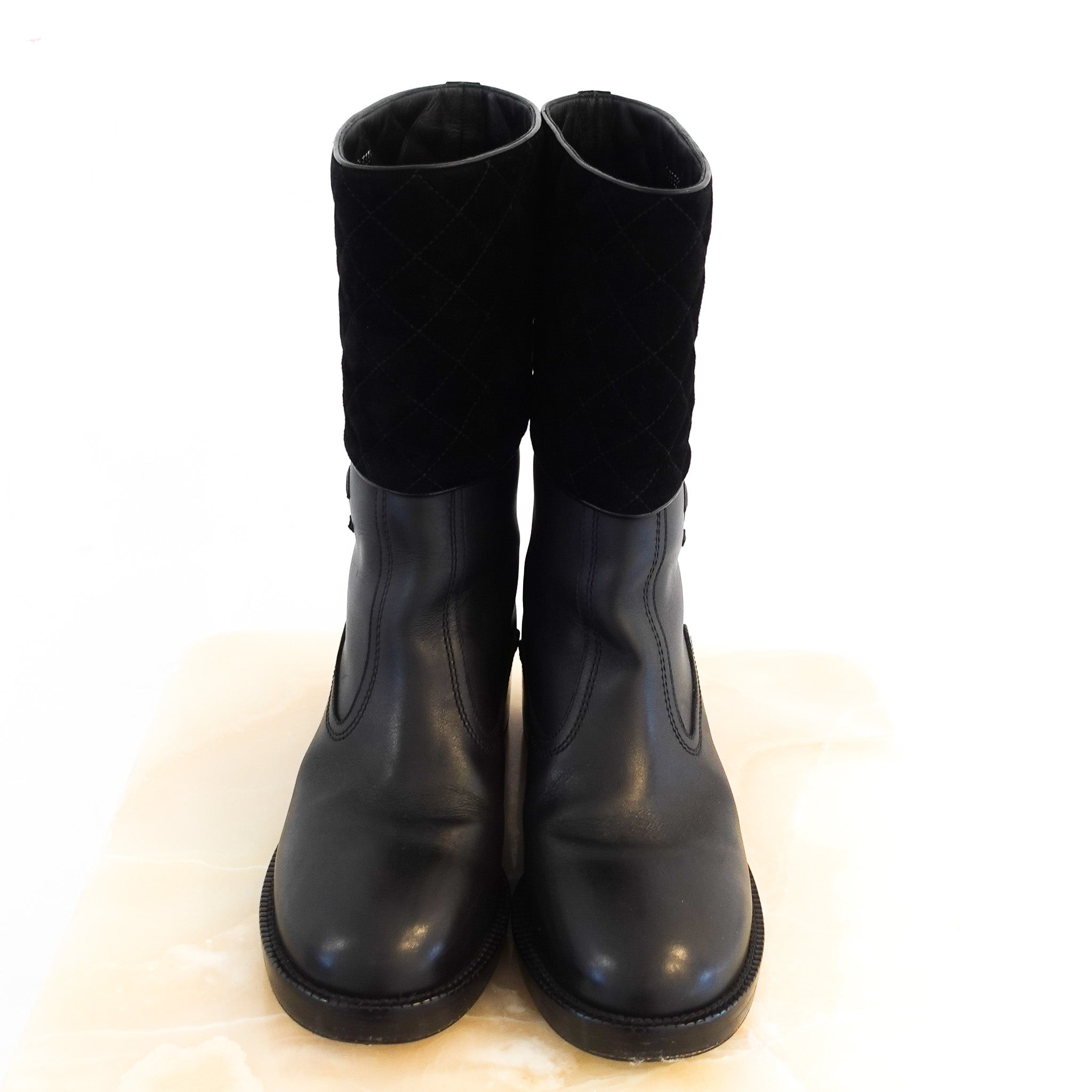 Chanel CC Leather Boots RRP £1500 | Authentic Preloved - Reloved Again