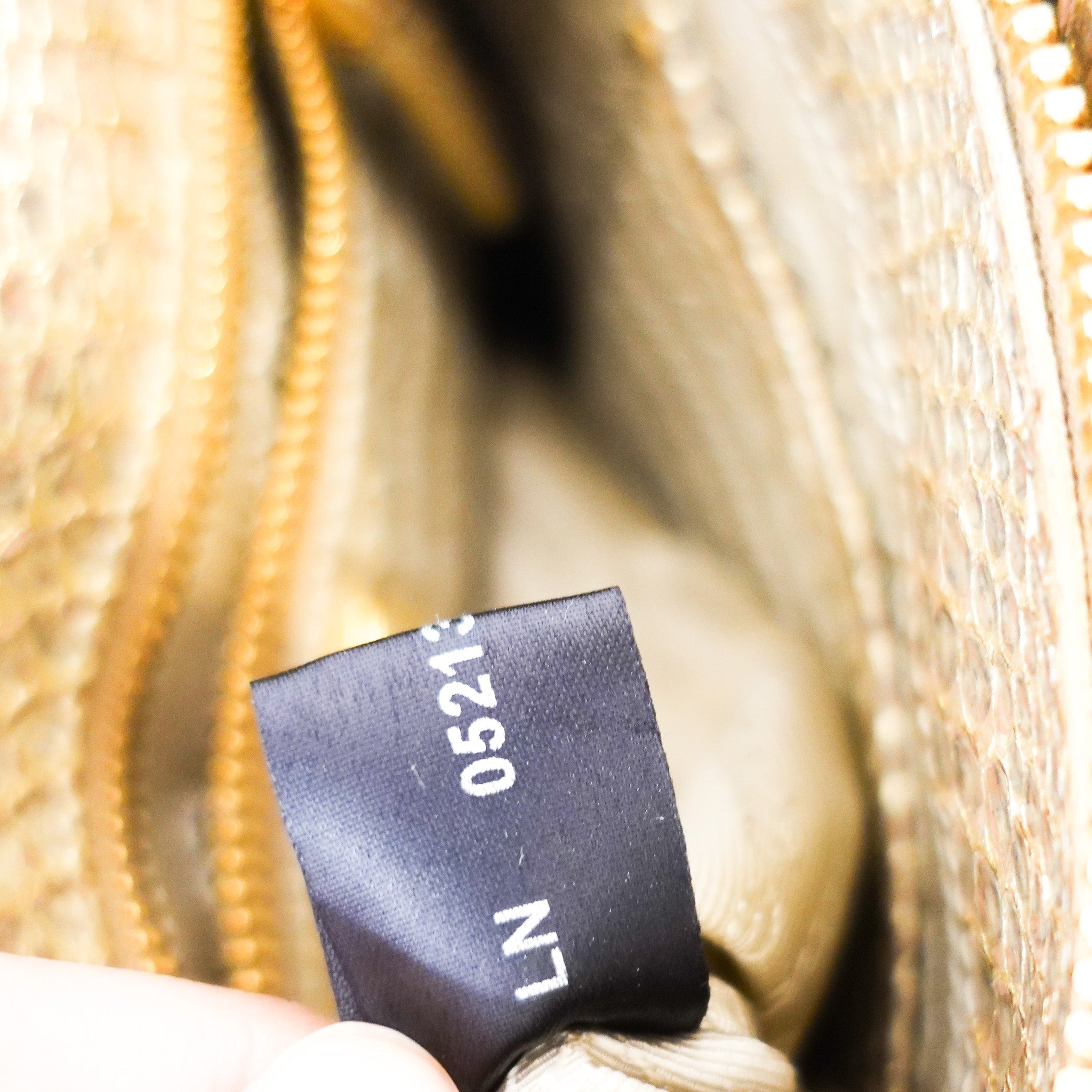 NEW Prada Gaufre Python Bag in Gold | Authentic Preloved - Reloved Again