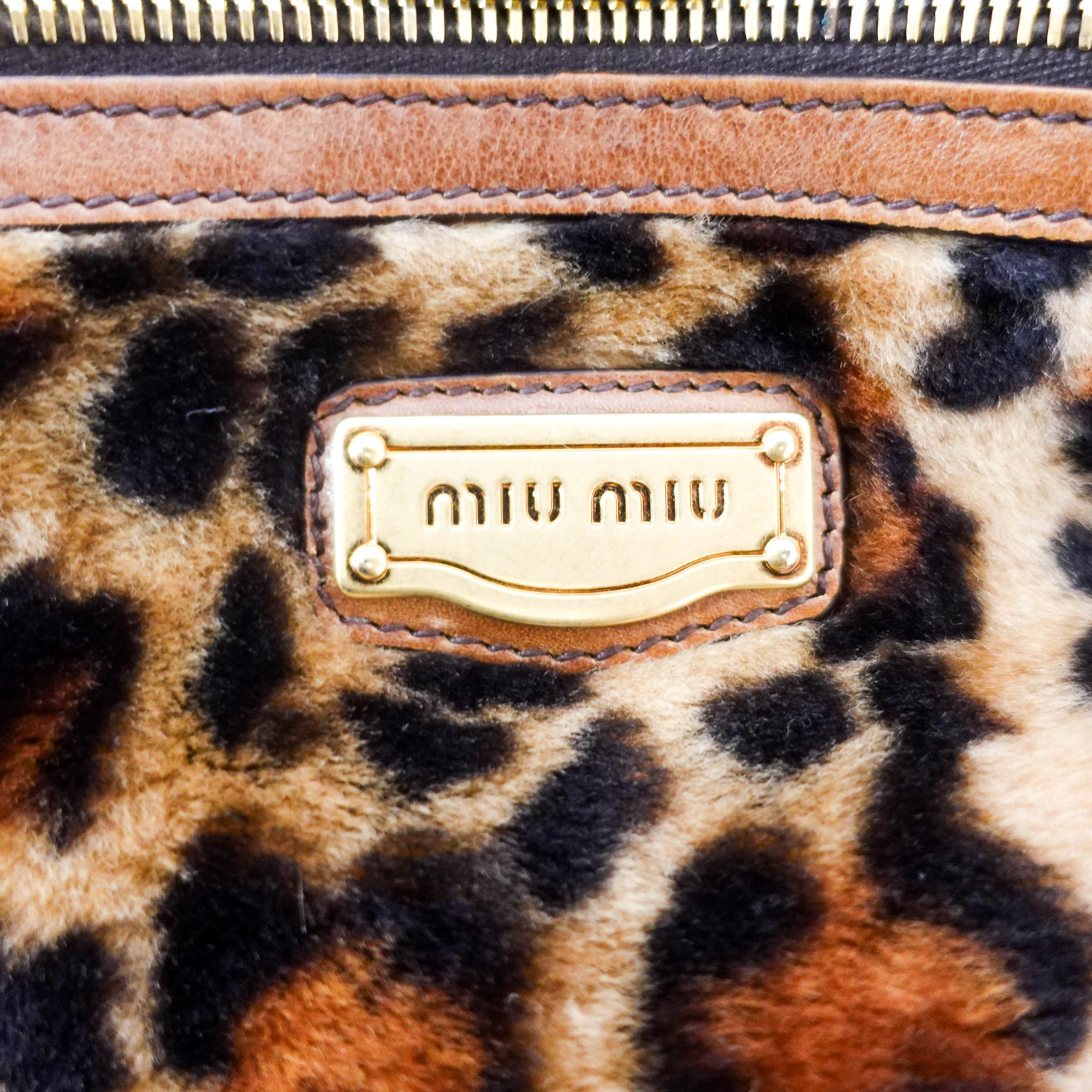 Leopard print fur tote bag RRP £1.3k