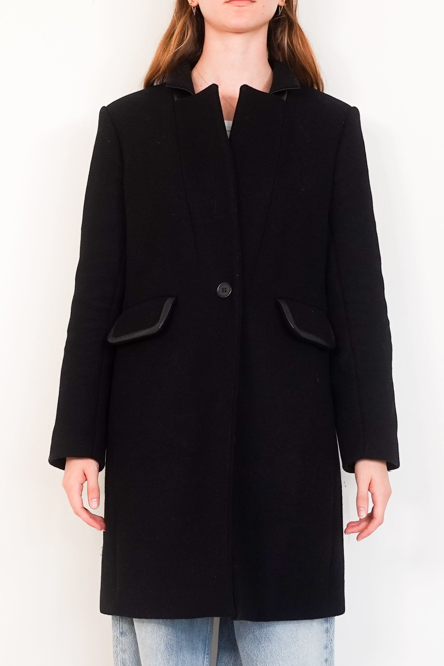 Black wool coat RRP £400