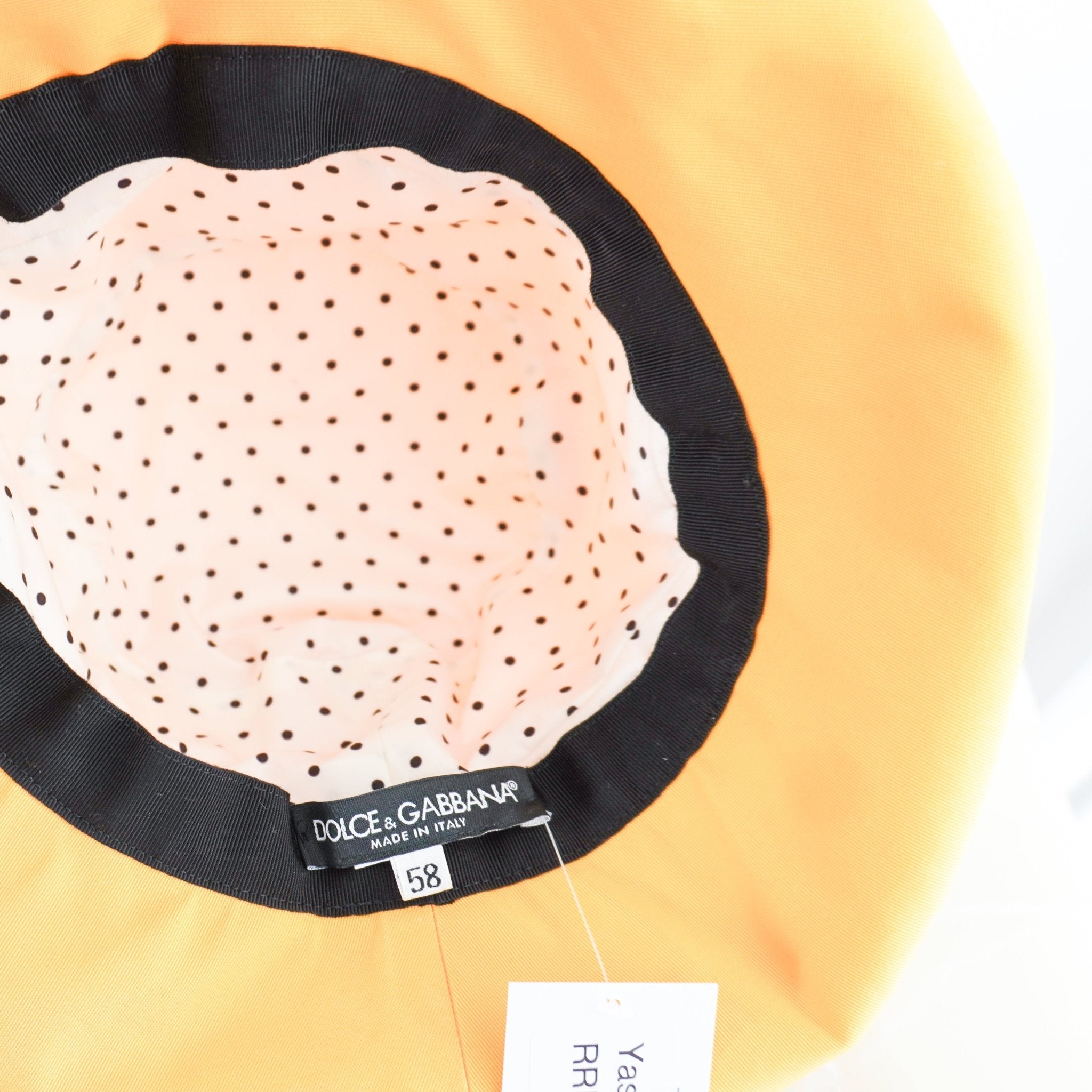 Dolce & Gabbana Hat in Yellow RRP £400 | Authentic Preloved FINAL SALE - Reloved Again