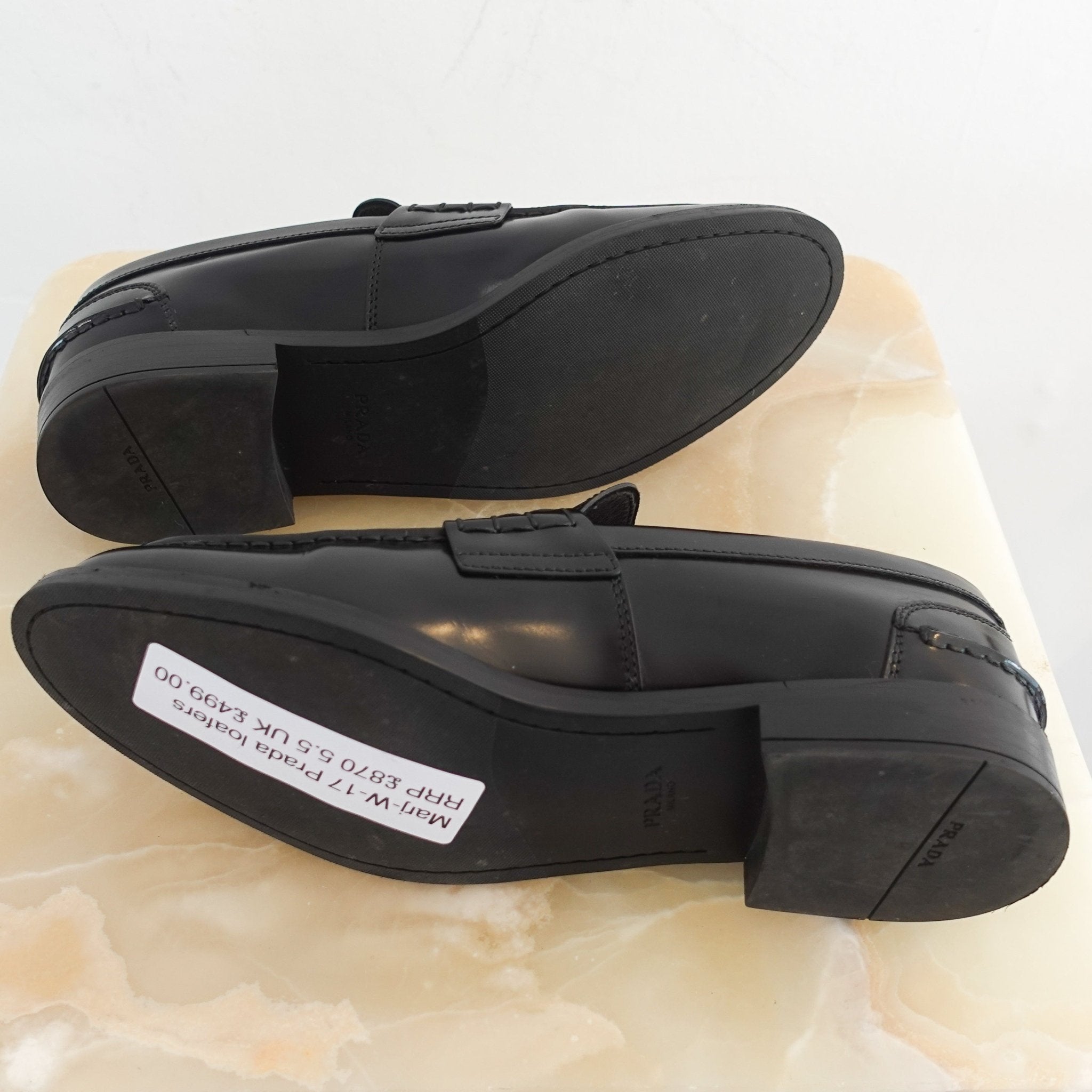 Prada Black Penny Loafers RRP £870 | Authentic Preloved - Reloved Again