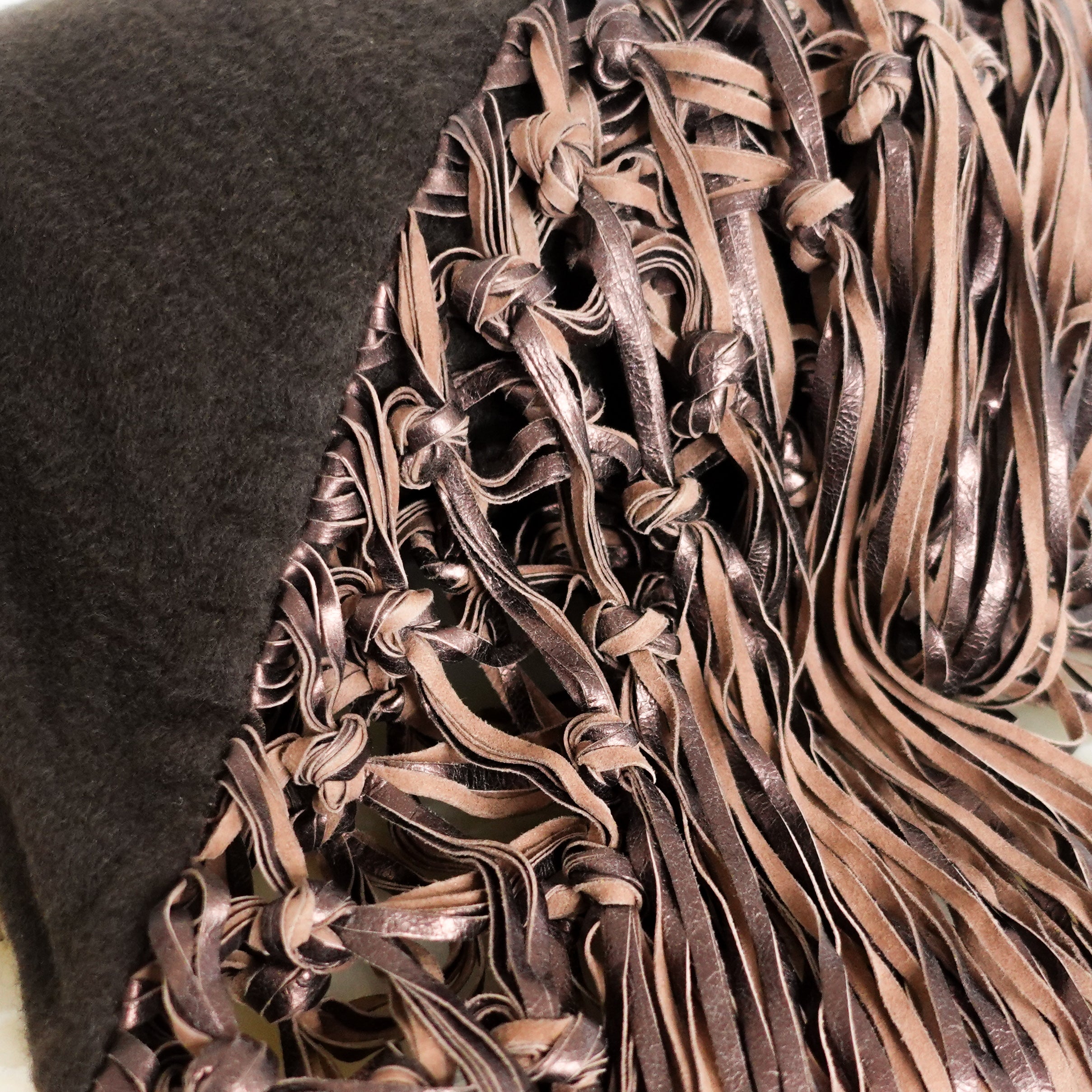 Cashmere tassel brown scarf RRP £525