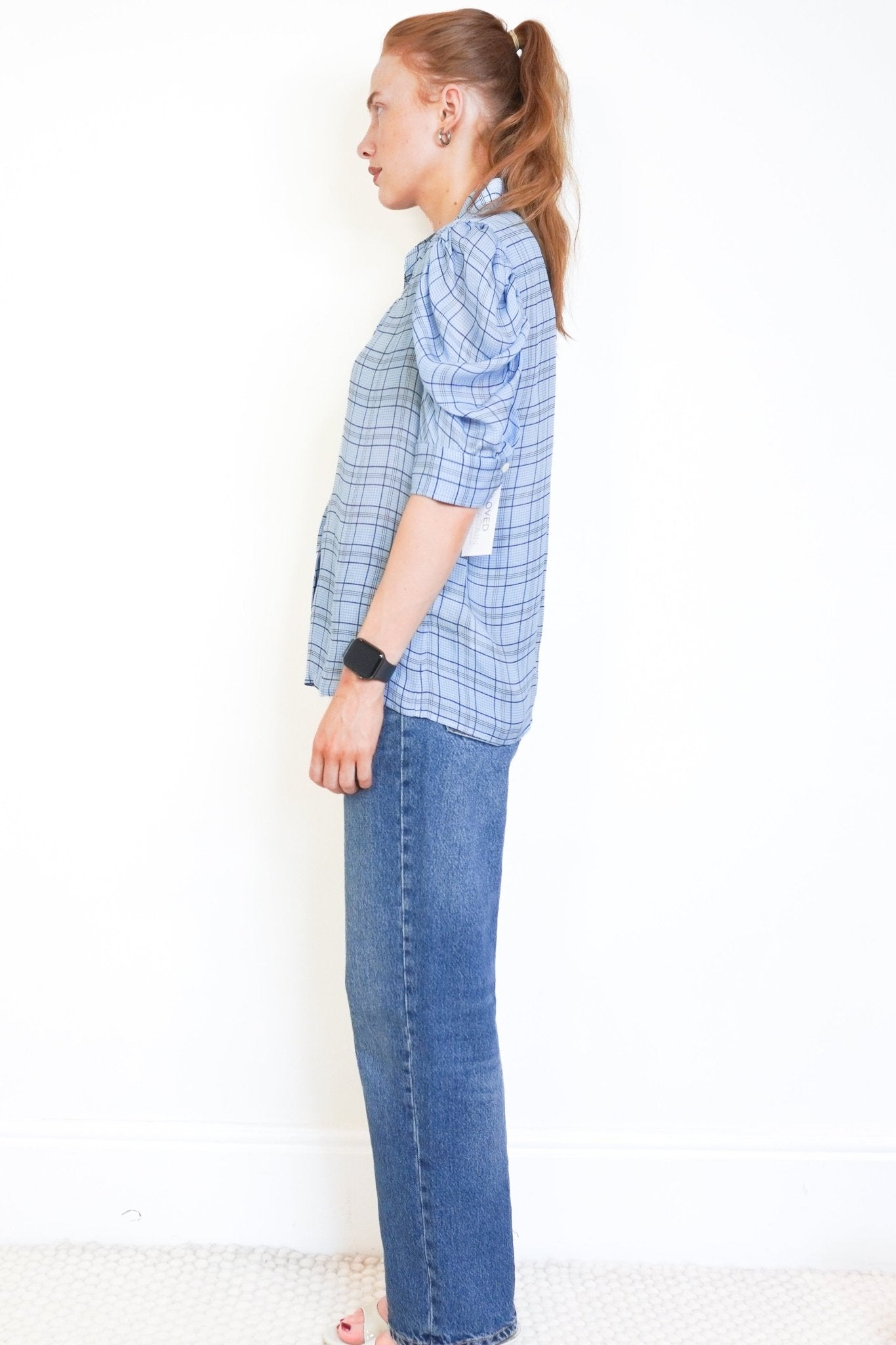 FRAME The Plaid Gillian Top in Blue Multi (RRP £330) | Authentic Preloved FINAL SALE - Reloved Again