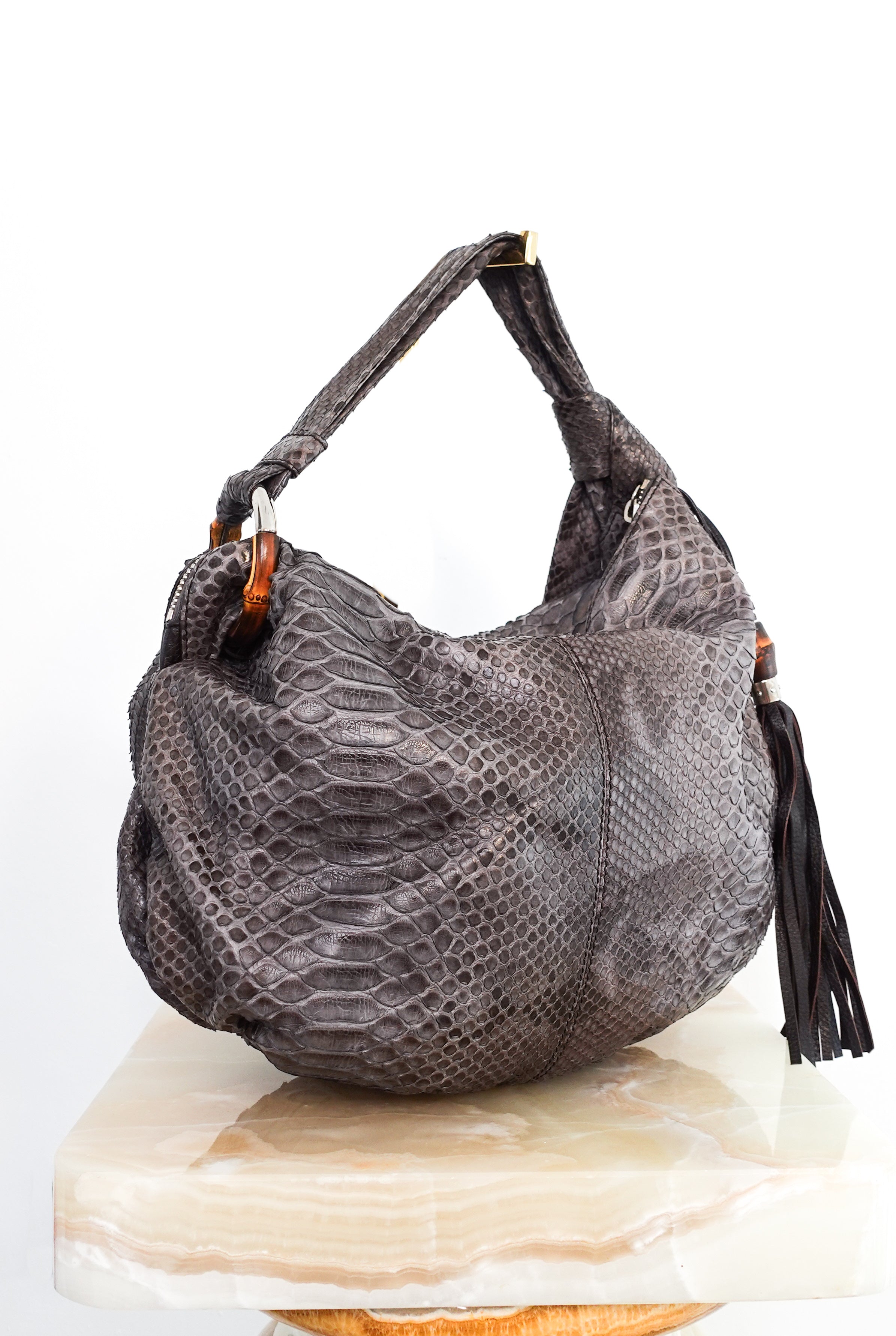 Python bamboo hobo bag RRP £2000