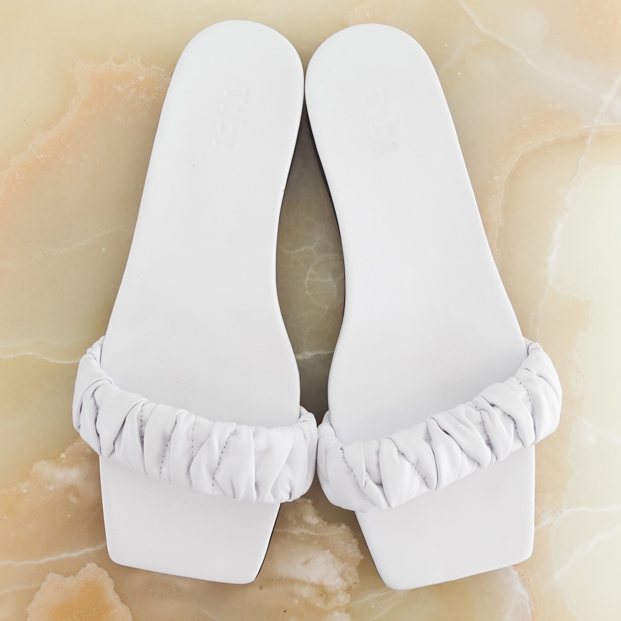 Tibi White Slider Sandals RRP £250 | Preloved and Authentic