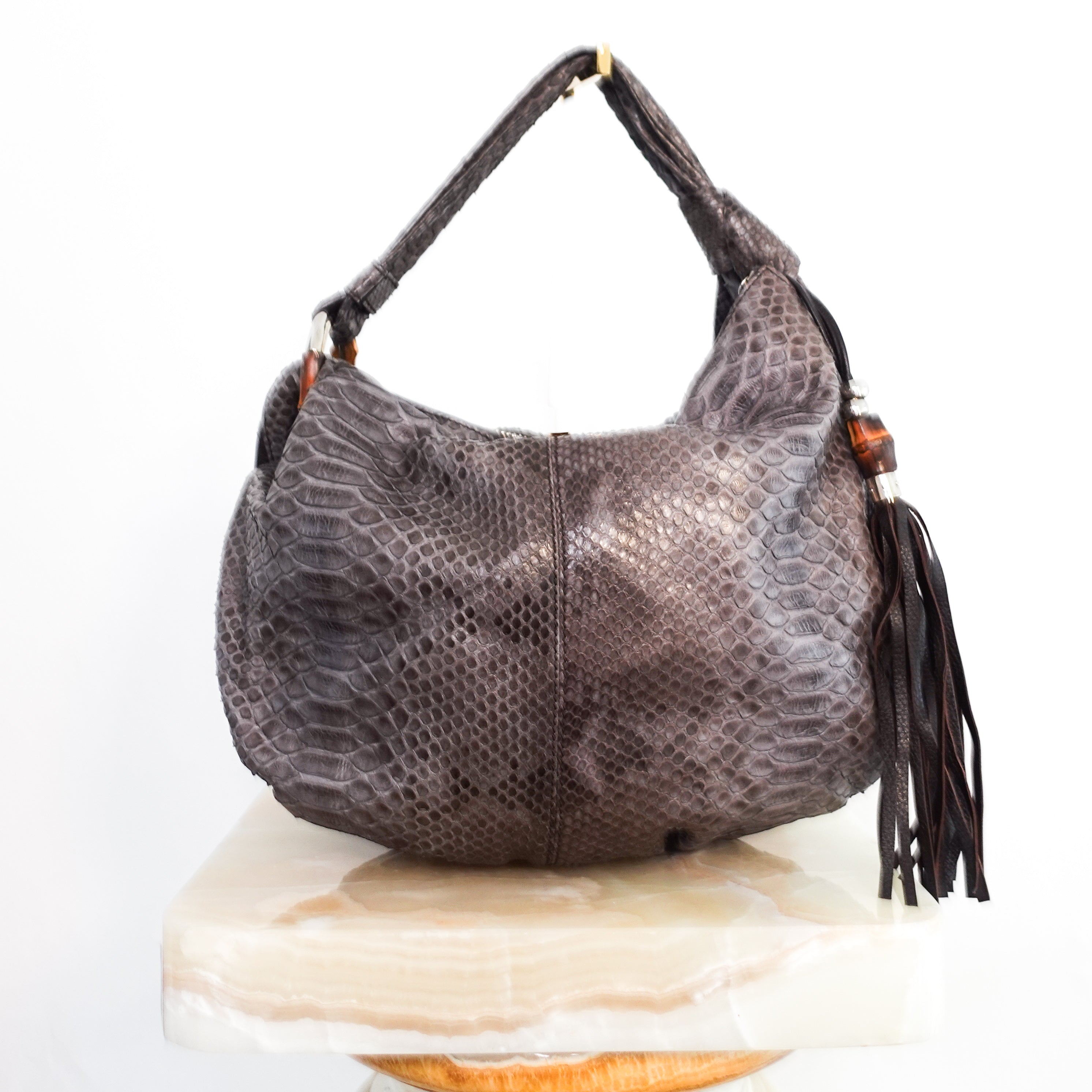 Python bamboo hobo bag RRP £2000