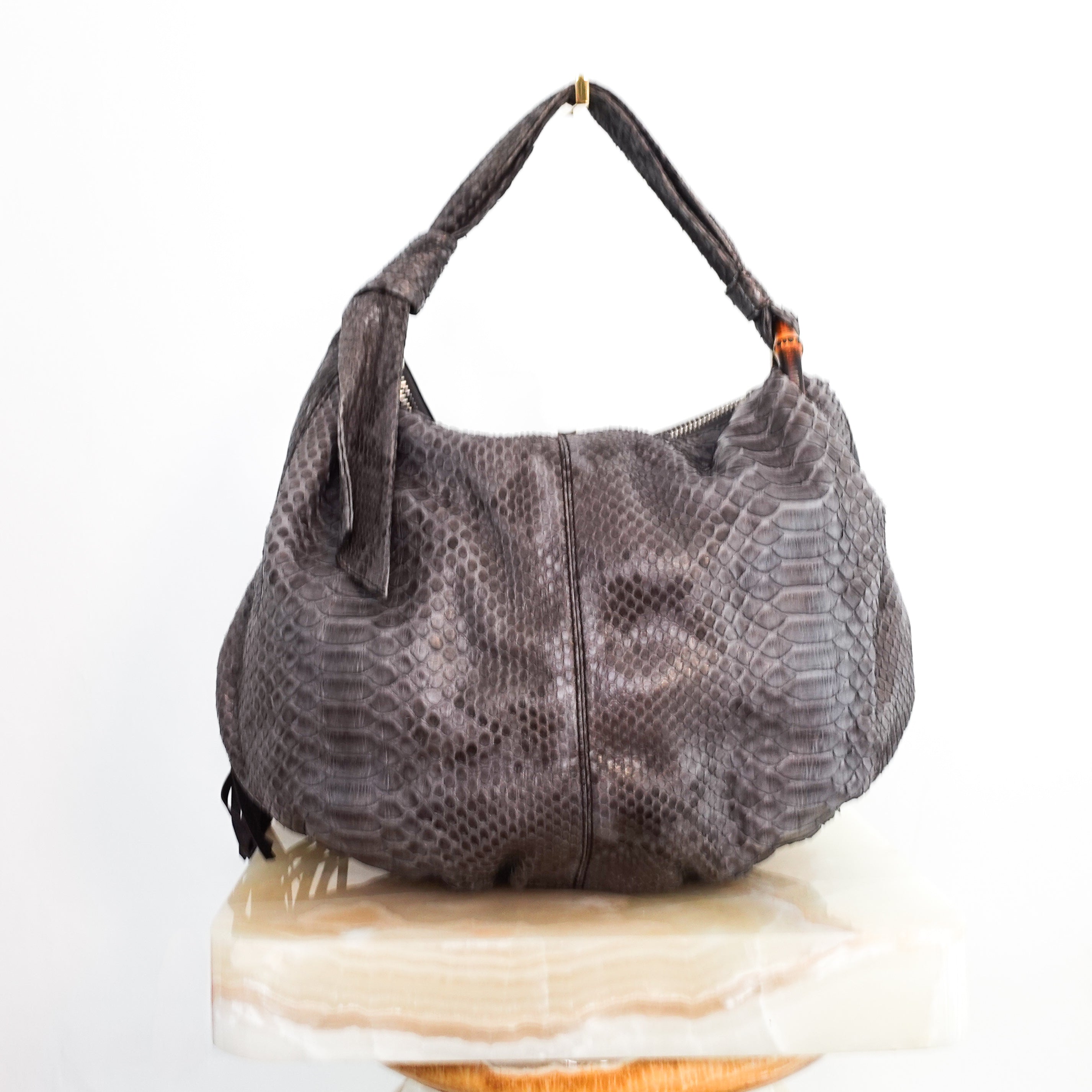 Python bamboo hobo bag RRP £2000