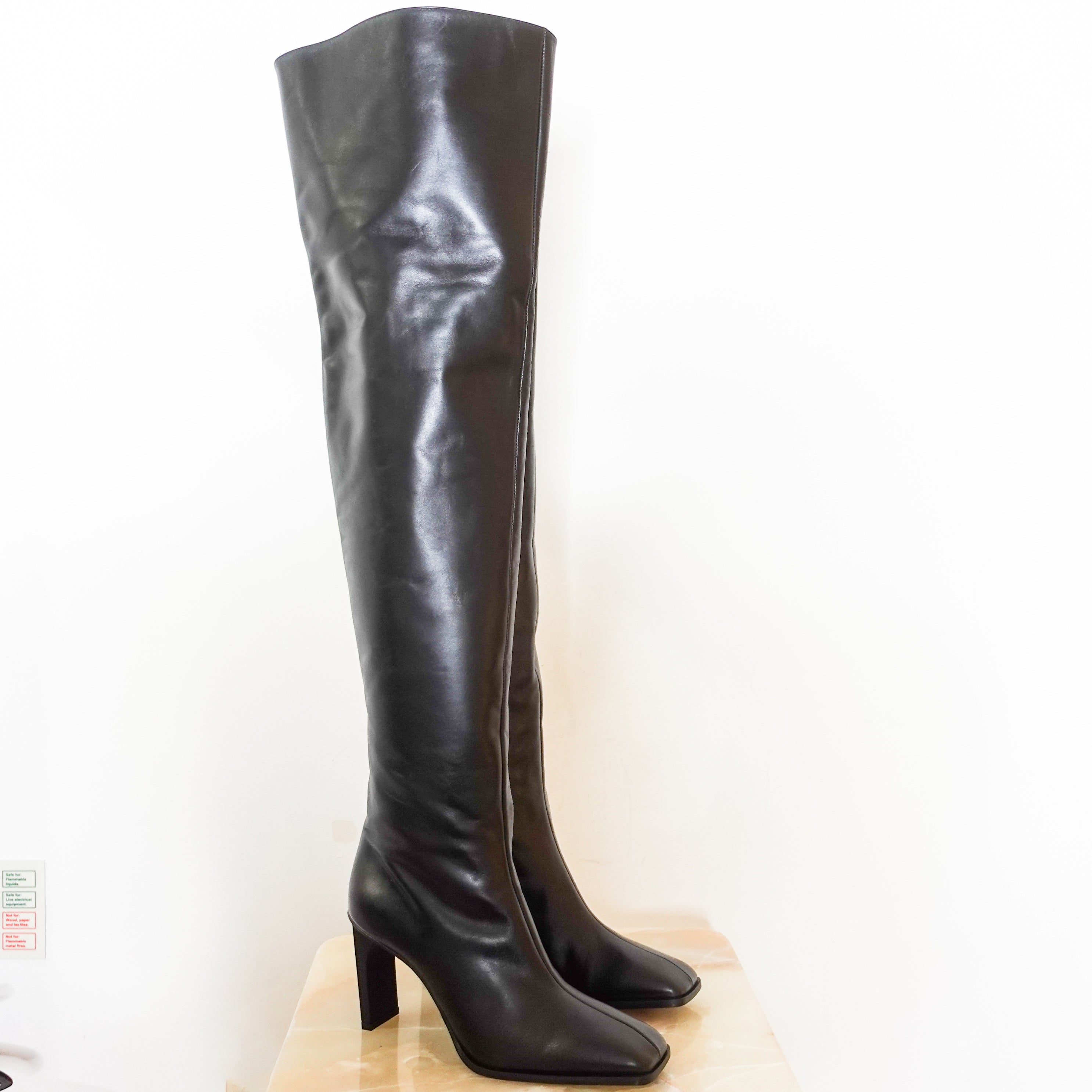 New Over the knee black boots RRP £700