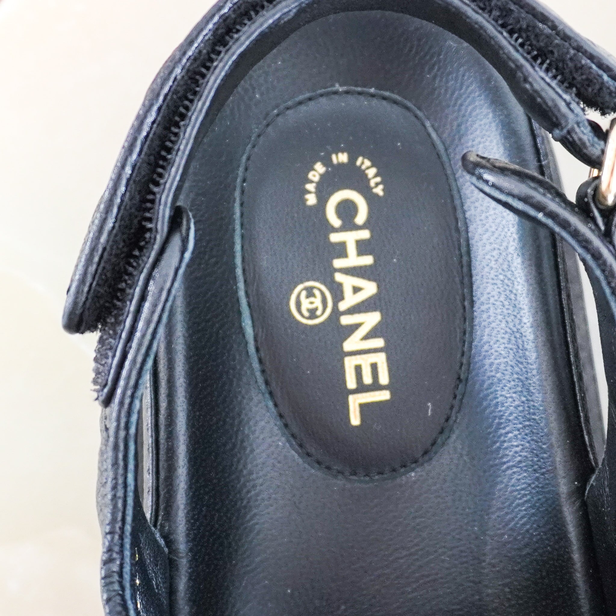NEW Chanel Black and Gold Quilted Dad Sandals RRP £1300 | Authentic Preloved - Reloved Again
