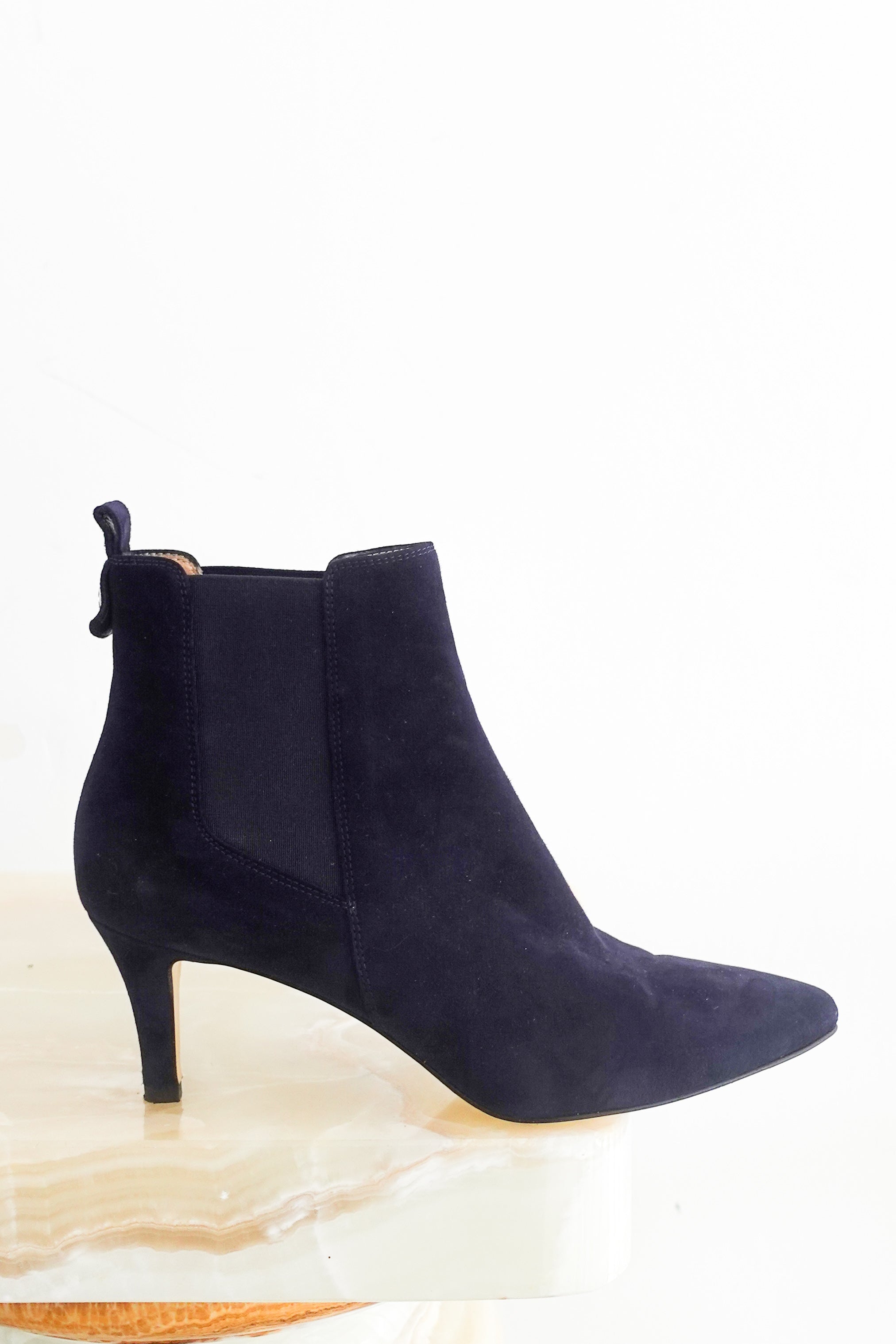 Navy suede ankle boots RRP £295